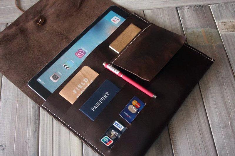 Custom Leather Laptop Sleeve for Microsoft Surface Pro - Premium Protective Case for Work, Travel & School (6/7/8/X Models) - Perfect Business & College Accessory