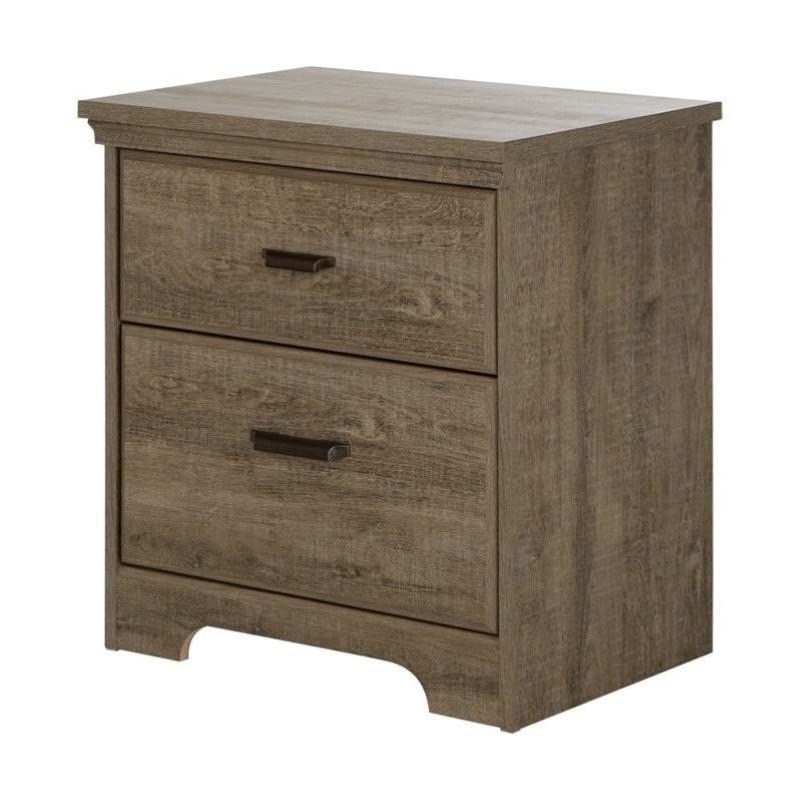 Modern 3-Piece Bedroom Furniture Set - 8-Drawer Dresser & Nightstand with Drawers - Distressed Grey Oak Finish - Perfect for Small Spaces & Guest Rooms
