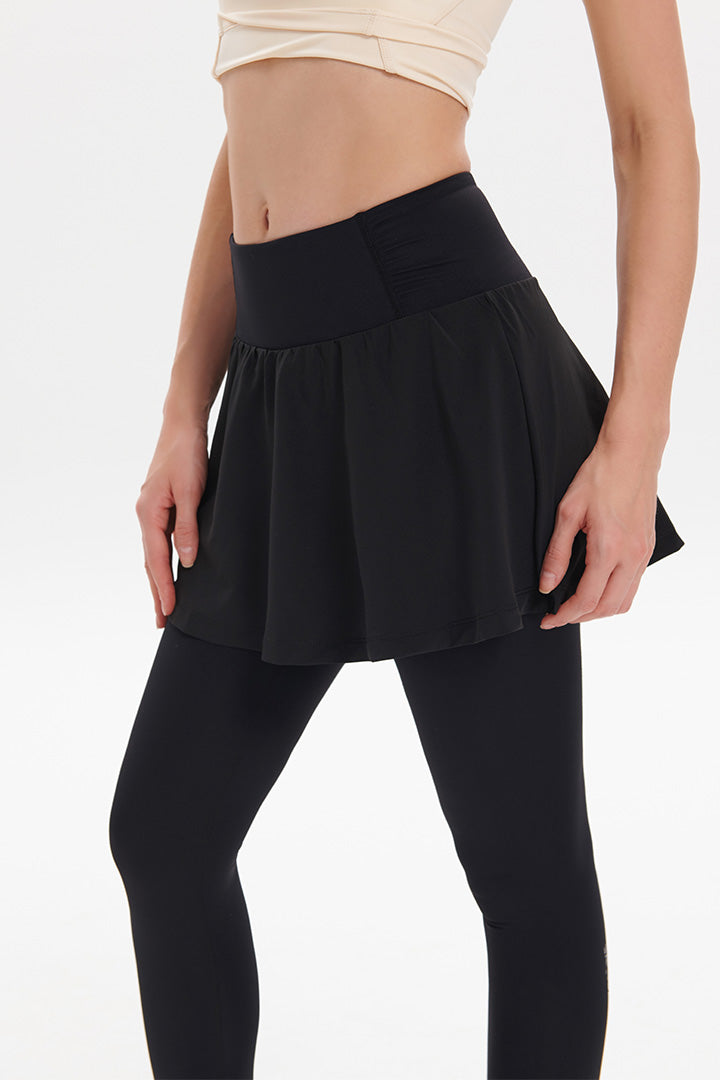 High Waisted 7/8 Tennis Skirted Leggings for Women - Comfortable Workout & Running Leggings with Skirt - Perfect for Yoga, Gym, Tennis & Casual Wear