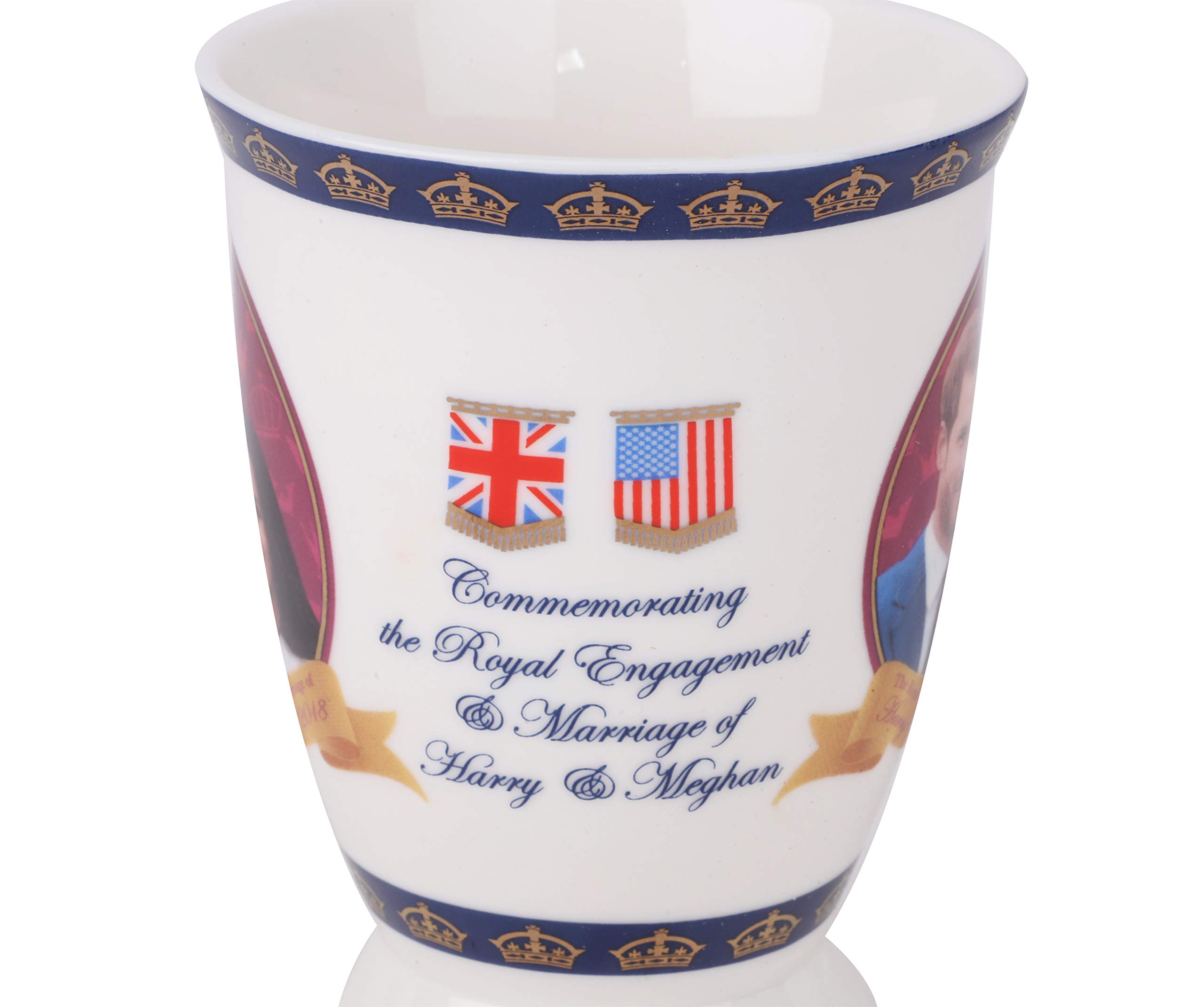 Harry & Meghan Royal Wedding Commemorative Tulip Mug Set of 4 - 2018 Royal Wedding Souvenir Collection - Perfect for Tea Time, Collectors & Royal Memorabilia Enthusiasts