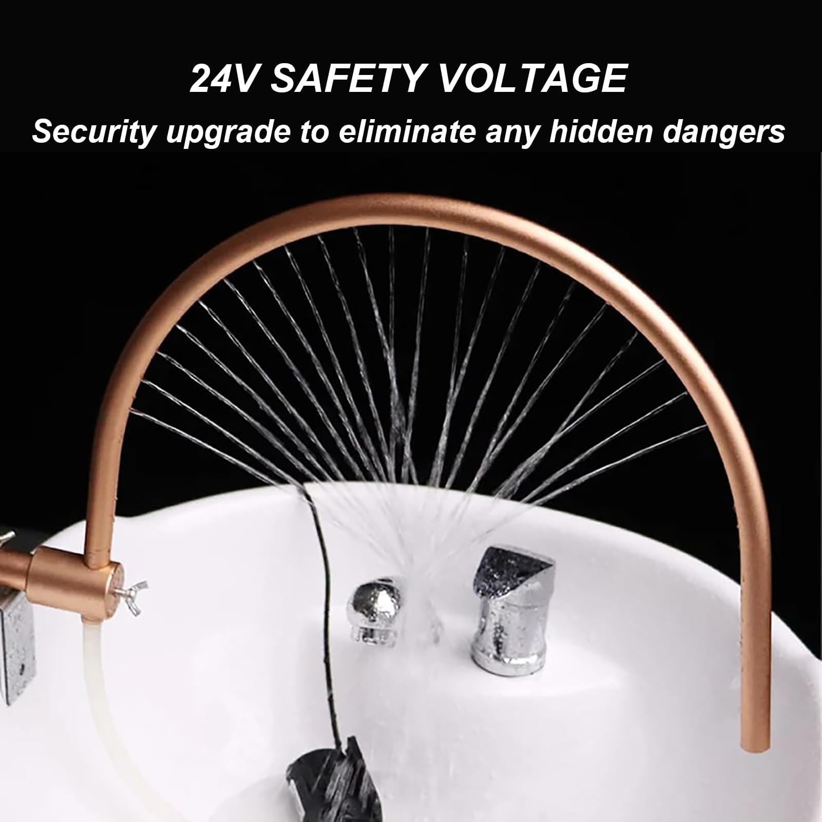 2024 Adjustable 360° Head Spa Water Circulation Rack - Salon Shampoo Bed Accessory with Pump for Shampoo Basin - Perfect for Hair Washing & Scalp Massage in Salons & Spas