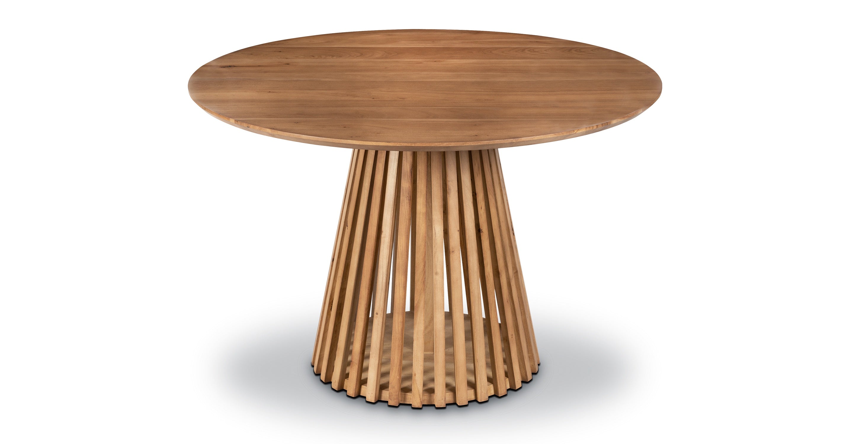 Gigi 46-Inch Round Dining Table - Modern Wood Kitchen Table for Small Spaces, Breakfast Nook & Cozy Family Meals