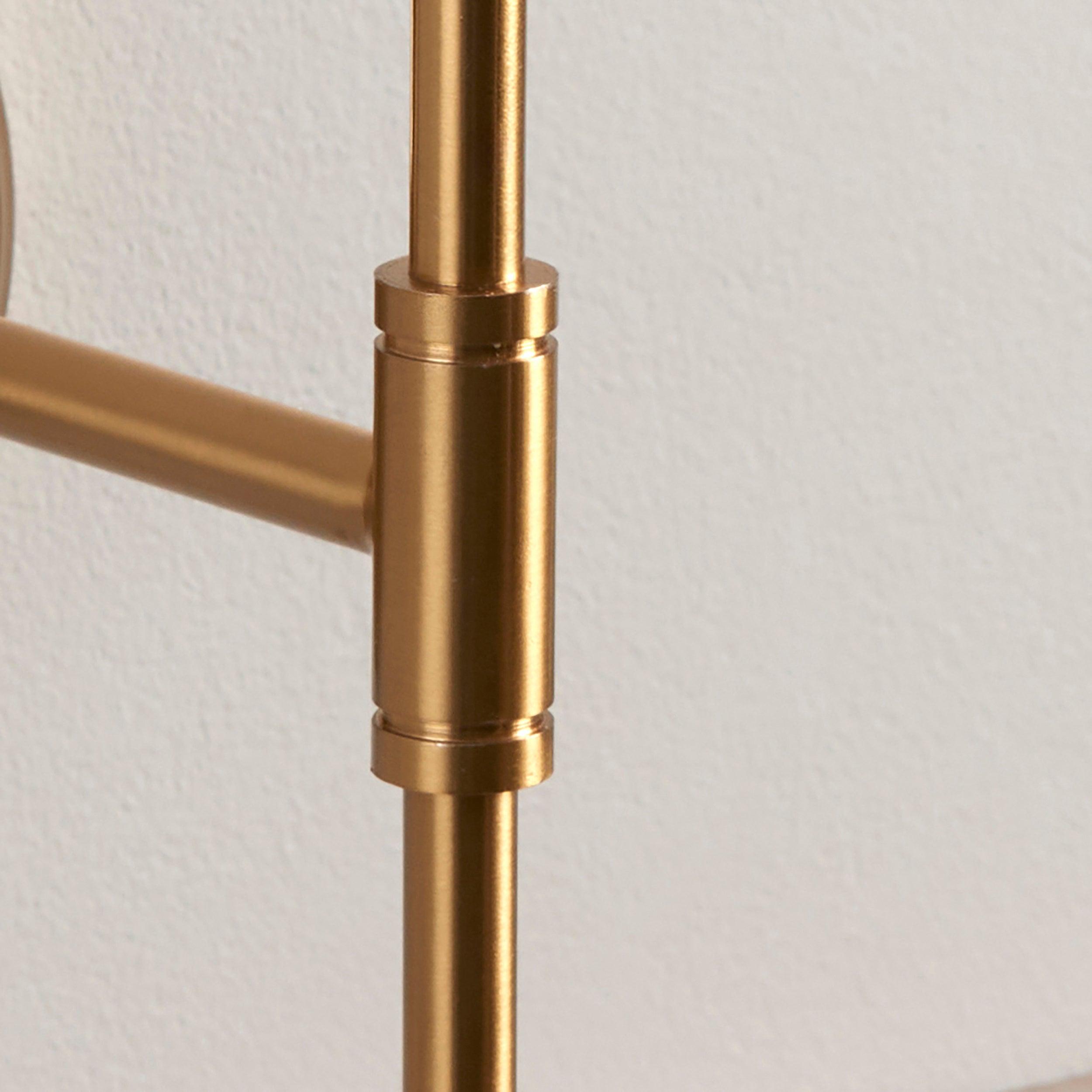 Vintage Dome T Bar Brass Wall Light Fixture - Classic Industrial Sconce for Living Room, Bedroom, or Hallway Lighting