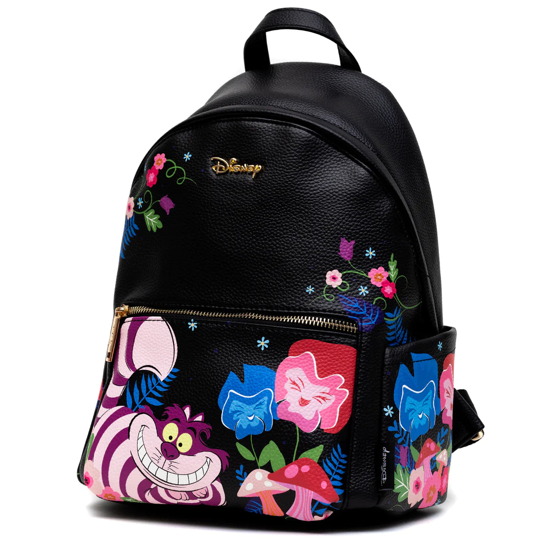WondaPop Disney Cheshire Cat Mini Backpack for Women & Teens - Cute Cartoon Character Small Rucksack for School, Travel, and Cosplay