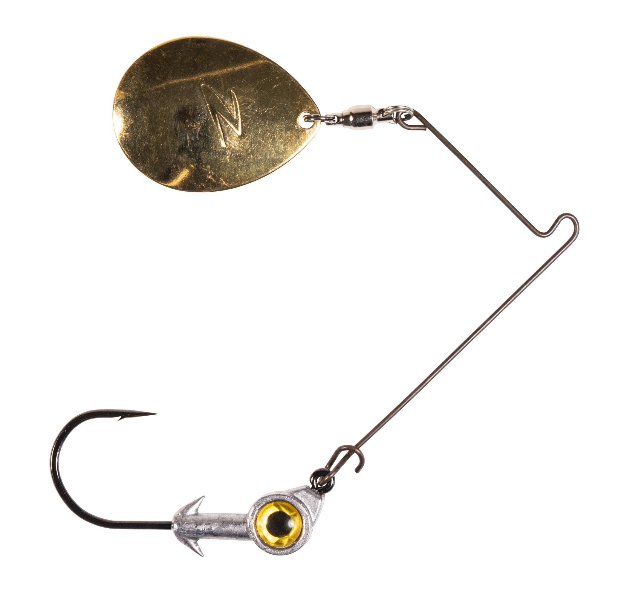 Z-MAN BullZeye Skirtless Spinnerbait Fishing Lure - Premium Bass Fishing Bait for Freshwater & Saltwater - Ideal for Casting, Trolling, and Jigging in Lakes, Rivers, and Ponds