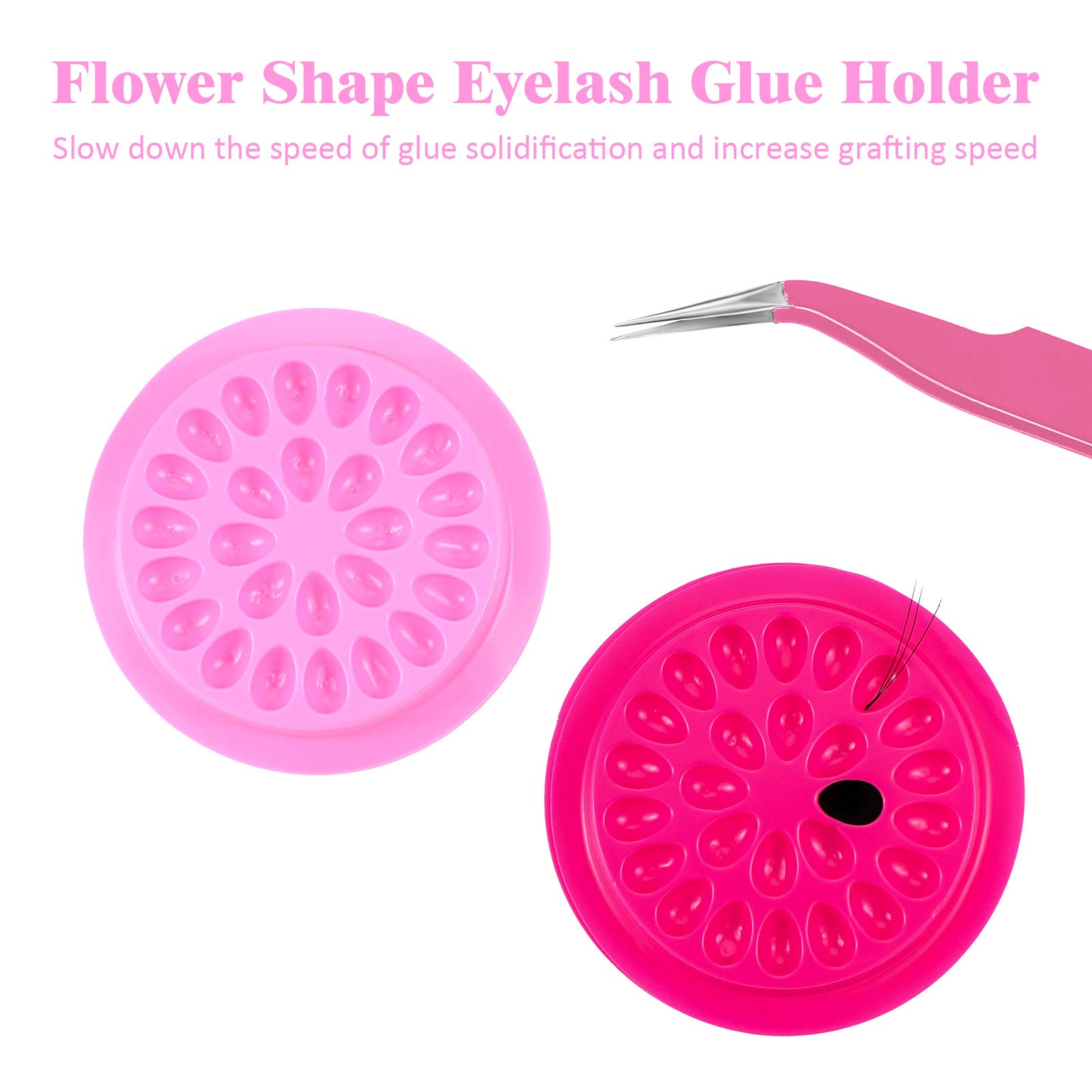 150 Pcs Disposable Eyelash Extension Glue Trays - Pink Plastic Lash Glue Holder & Palette for Professional Lash Artists - Beauty Salon Supplies for Women & Girls - Perfect for Lash Extensions, Volume Lashes & DIY Home Use