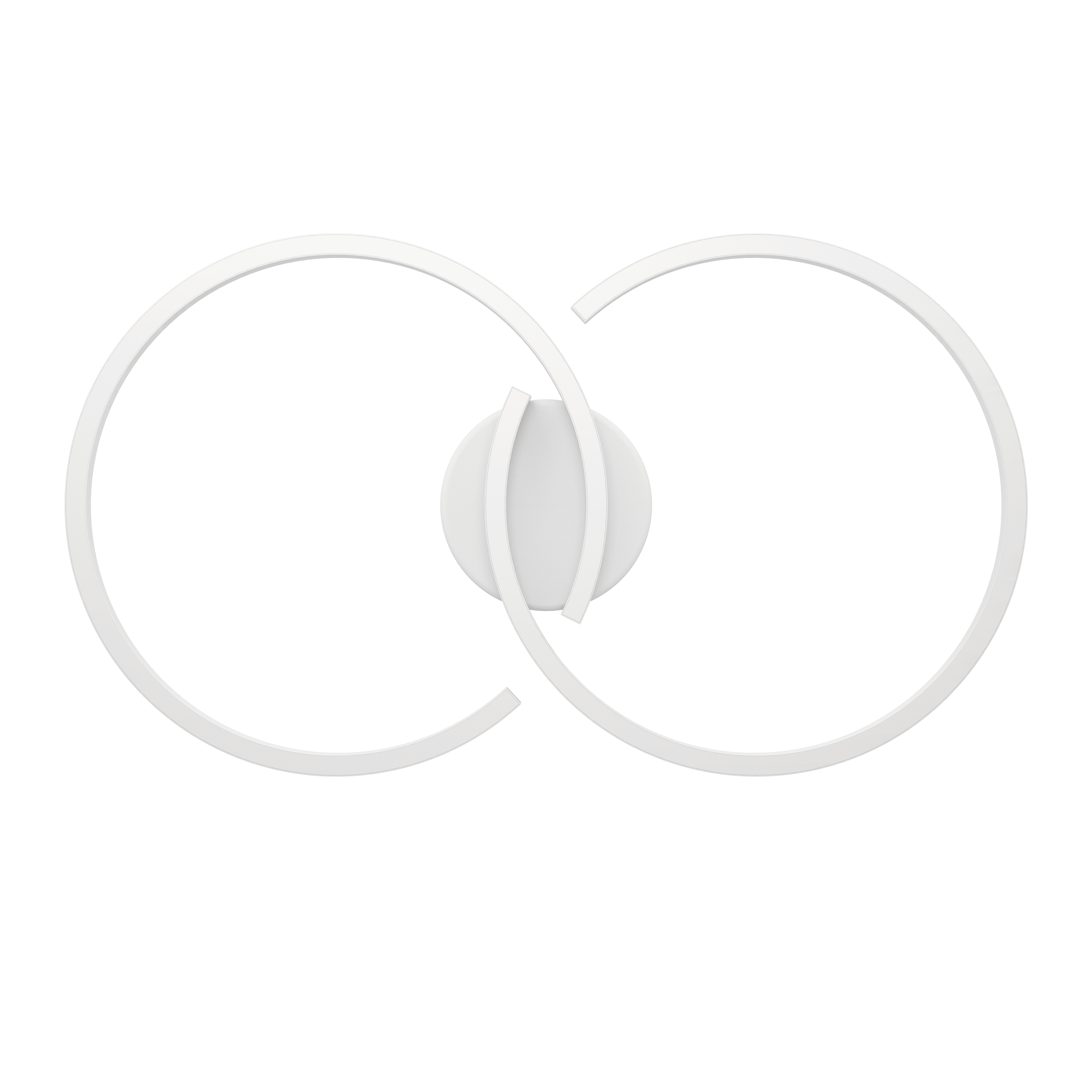Eglo Amandolo Modern White LED Flush Mount Ceiling Light - 2 Circle Design, Dimmable, Energy Efficient - Perfect for Bedroom, Kitchen, Living Room Lighting