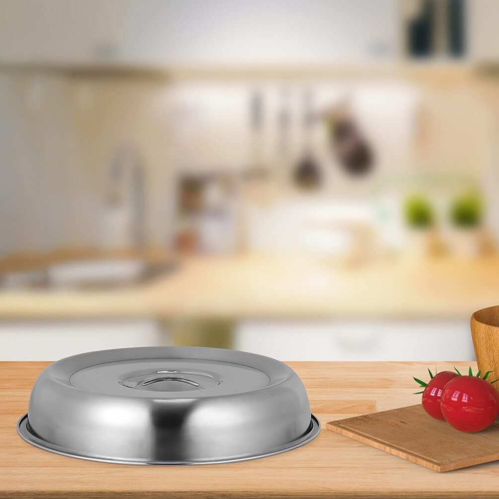 BESTONZON Stainless Steel Dinner Plate Covers - Set of 2, Household Food Covers for Steak, Oilproof Cloche Plate Cover - Perfect for Restaurants, Parties & Food Presentation