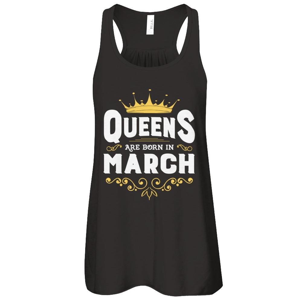 Yametee Women's March Queen Flowy Racerback Tank Top - Comfortable Summer Casual Shirt for Women, Perfect for Beach Outings, Parties & Everyday Wear