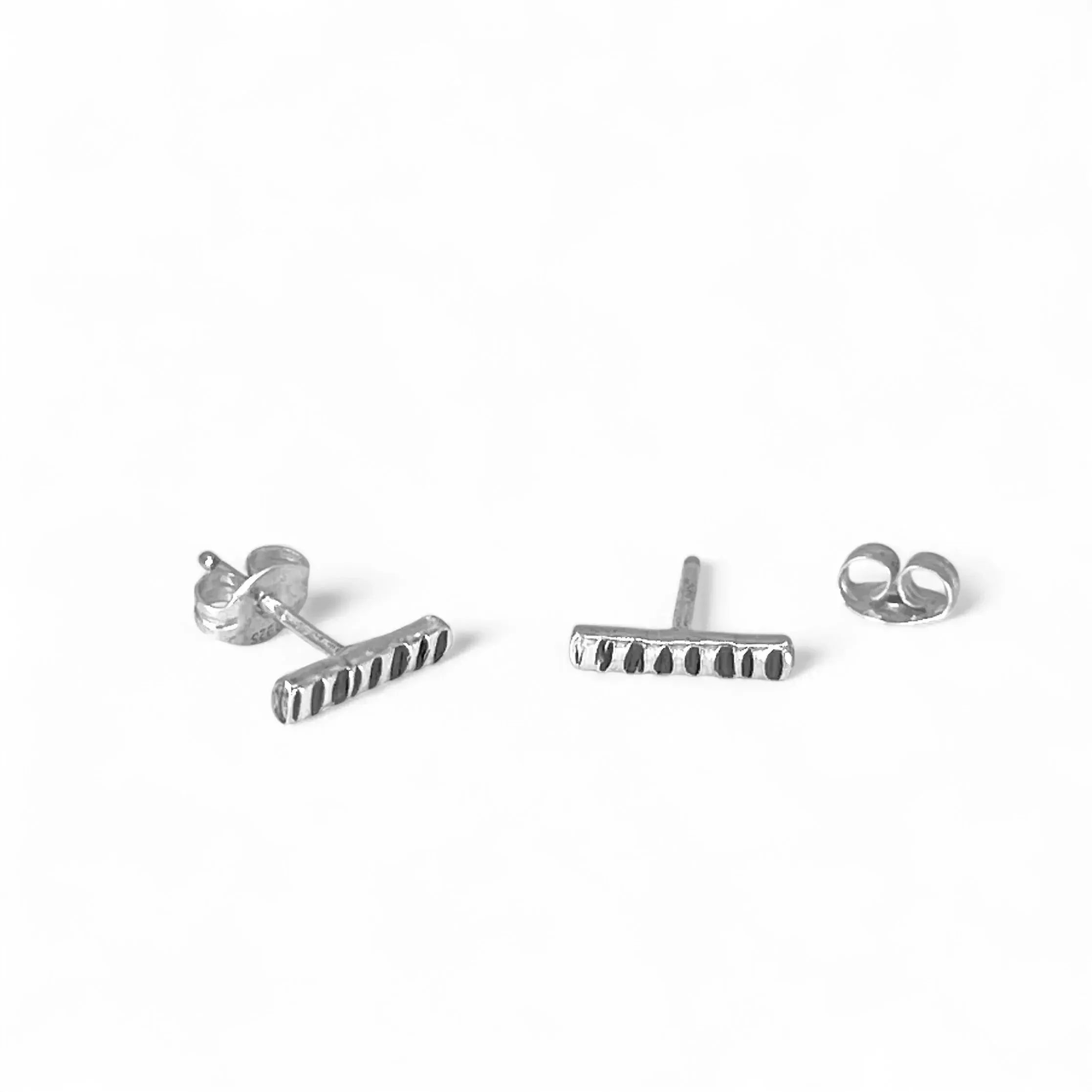 925 Sterling Silver Bar Earrings for Women - Minimalist Dainty Hoop Earrings for Everyday Wear, Gift & Special Occasions