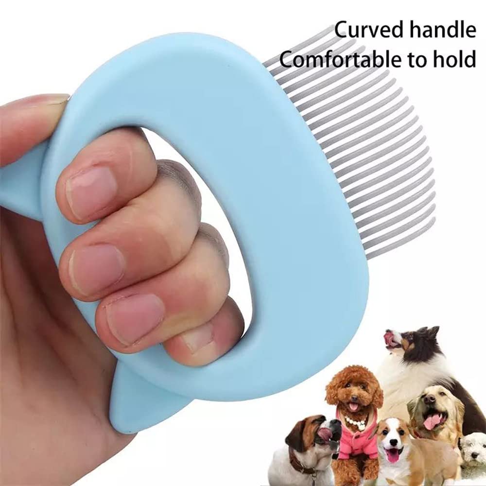 Pet Grooming Brush for Dogs & Cats - Massage Comb with Shell Design, Hair Removal & Shedding Tool - Multifunctional Cleaning Brush for Pet Care - Perfect for Daily Grooming, Detangling & Bonding Time