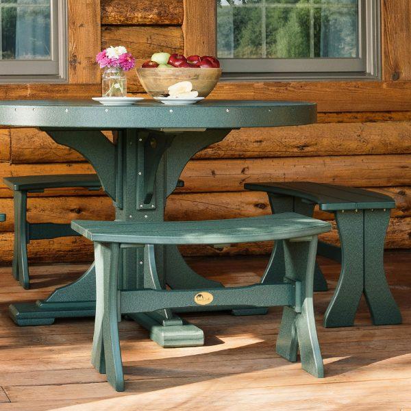 Poly Table Bench - Durable Outdoor Furniture for Patio, Garden, and Backyard Seating | Perfect for Dining, Lounging, and Entertaining