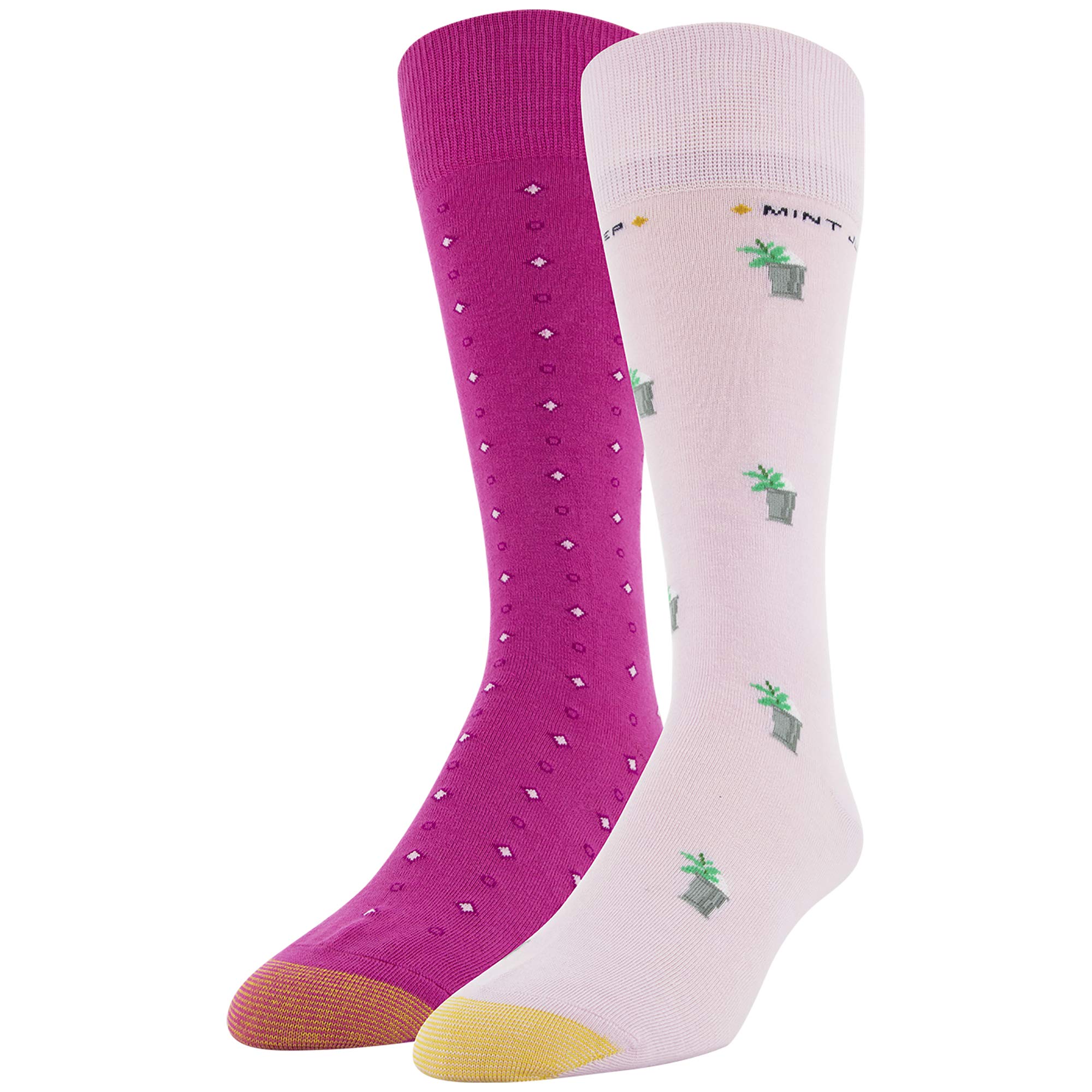 Premium Gold Toe Men's Dress Crew Socks - 2 Pairs Pack for Business & Formal Occasions - Comfortable Office & Wedding Socks
