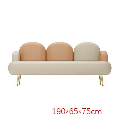 Loopies Designer Sofa Set - Modern 3-Piece Living Room Couch with Ottoman, Comfortable Fabric Sectional Sofa for Small Spaces | Perfect for Apartments, Condos & Cozy Family Rooms