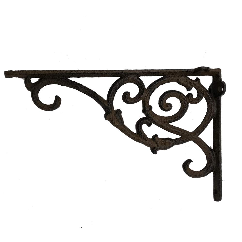Vintage Cast Iron Wall Mount Plant Hanger Bracket - Outdoor Garden Decor for Hanging Flower Pots, Lanterns & Bird Feeders - Perfect for Patio, Porch & Backyard Decoration