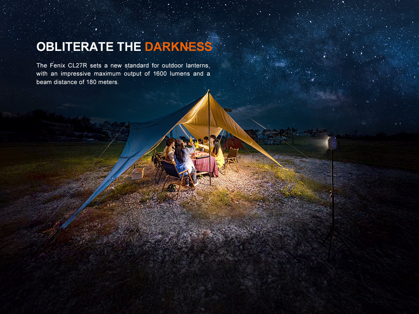 Fenix CL27R Rechargeable Camping Lantern - 550 Lumen LED, IP66 Waterproof, Perfect for Outdoor Adventures, Hiking, Emergency & Power Outages