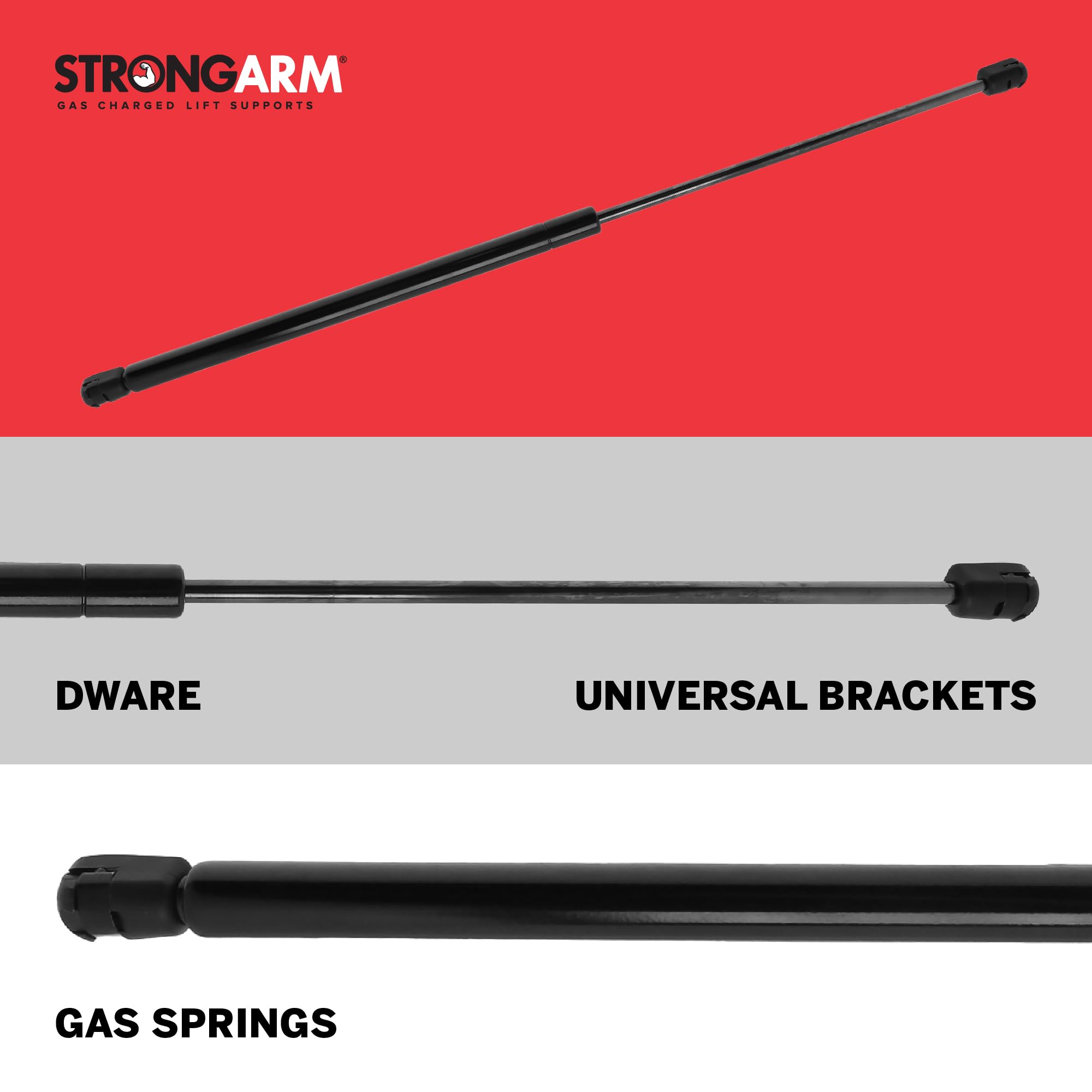 StrongArm 4365 Back Glass Lift Support - Heavy Duty Gas Strut for Truck, SUV, and Van Tailgates (Pack of 1) | Durable Replacement Part for Smooth Tailgate Operation | Perfect for Camping, Hauling, and Outdoor Adventures