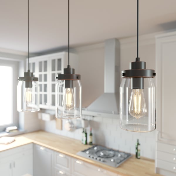 Hunter Devon Park 3-Light Chandelier in Onyx Bengal - Elegant Ceiling Lighting Fixture for Dining Room, Bedroom or Living Room Decor