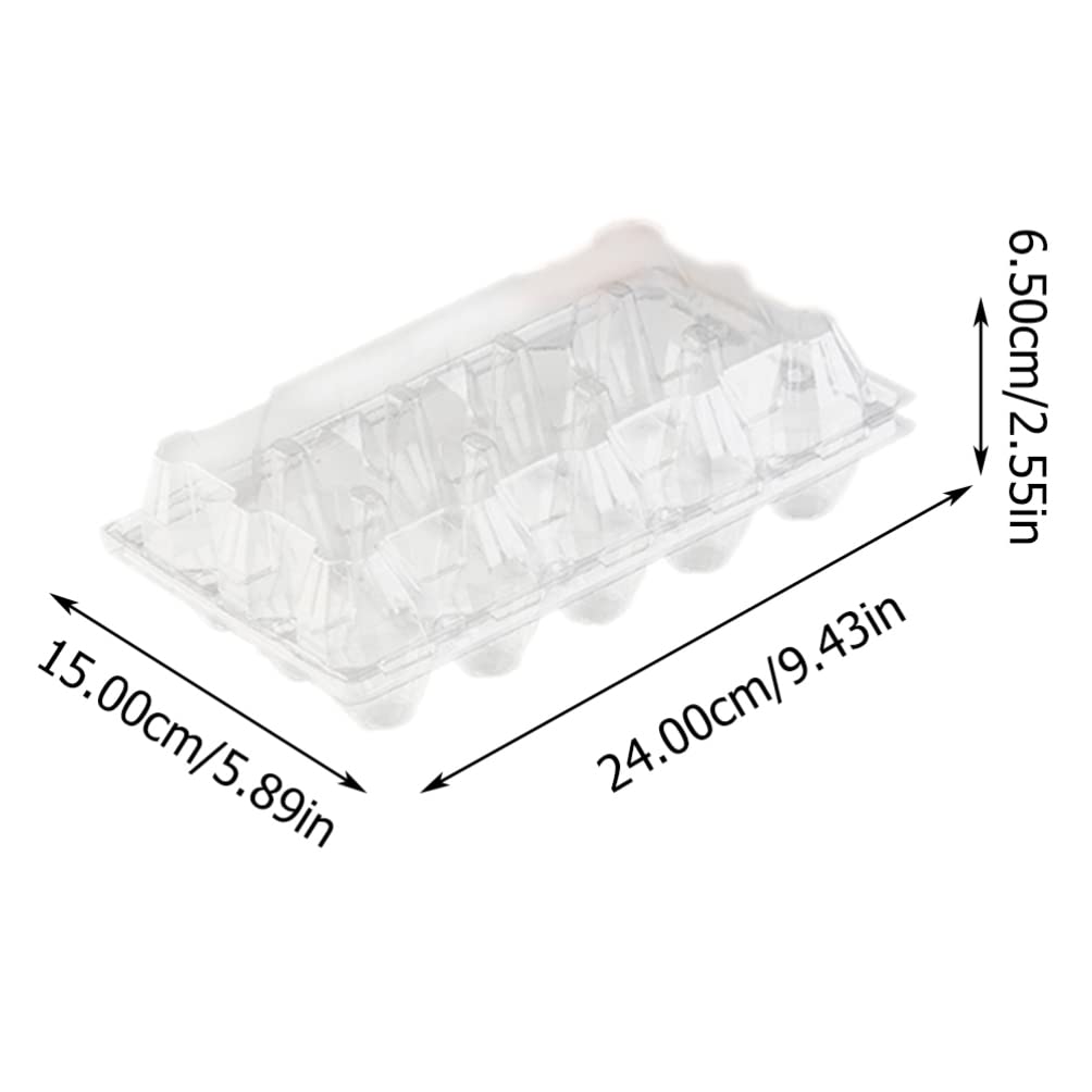 Angoily 20-Piece Clear Plastic Egg Carton – Bulk Small Egg Holder for Chicken Eggs, Refrigerator Storage Tray – Perfect for Groceries, Farmers, and Family Fridge Organization (Holds 15 Eggs)