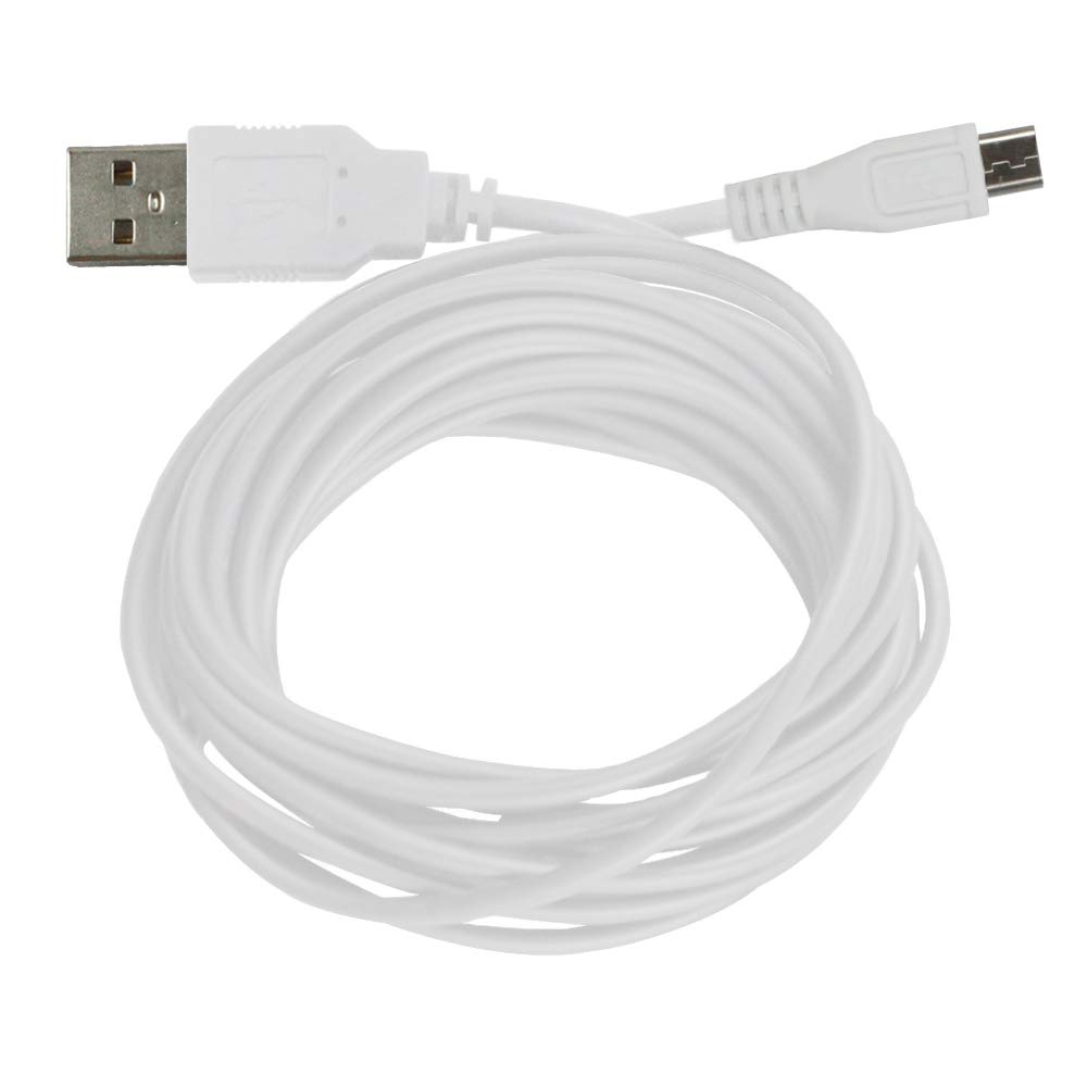 Premium 10ft Micro USB Charger Cable for Cricket Icon FOXXD Miro Wiko Ride Red Hydrogen One - Fast Charging & Data Sync - Durable White Cord for Home, Office & Travel Use