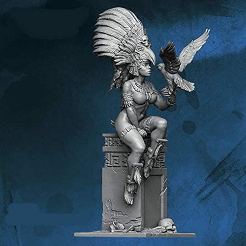 28mm Heroic Scale Female Priest with Bird Figure Kit - Unpainted Miniature for Warhammer & Tabletop RPG Gaming - First Legion Collection - Perfect for D&D, Wargaming and Fantasy Scenes