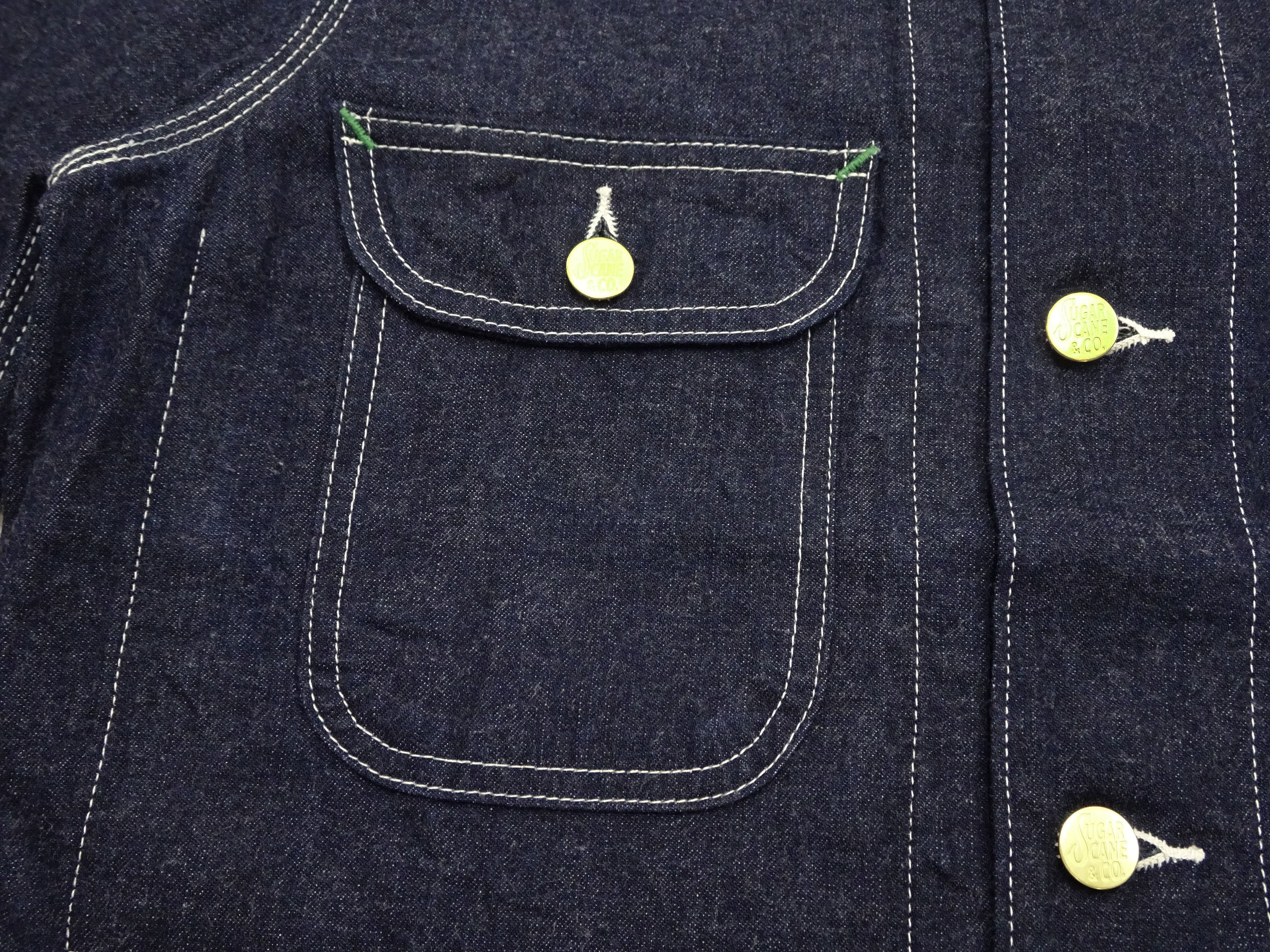 Men's 11oz Denim Work Jacket - Sugar Cane SC15655 Casual Chore Coat in Indigo (One Wash) | Perfect for Outdoor Work, Farm Chores & Everyday Wear