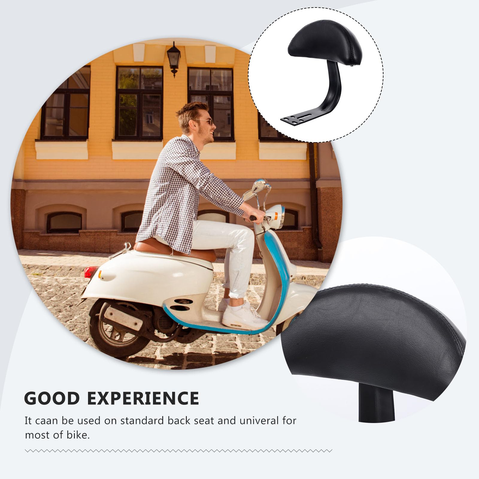 1pc Electric Bike Back Seat Cushion with Rack Pad - Comfortable Rear-Rest for Bicycle, Motorcycle & E-Bike - Perfect for Commuting, Leisure Rides & Long-Distance Cycling