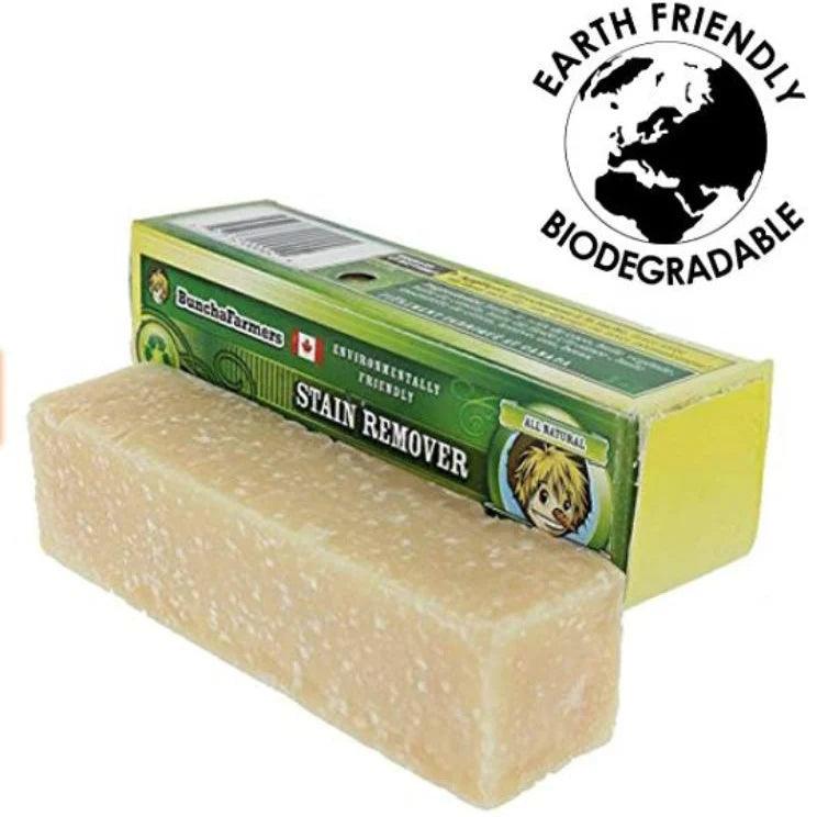 Bunchafarmers All Natural Stain Remover Bar - Eco-Friendly Laundry Soap for Tough Stains on Clothes, Fabrics & Household Items | Perfect for Travel, Camping & Everyday Use