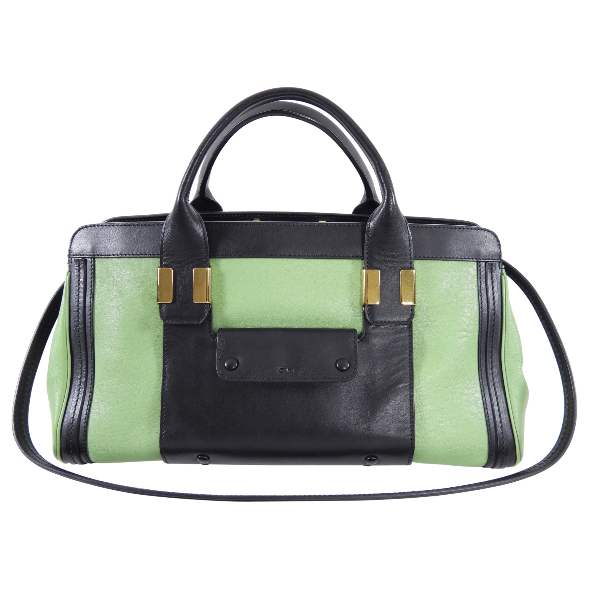 Chloe Alice Two-Way Satchel Handbag for Women in Mint Green & Black - Stylish Crossbody & Shoulder Bag for Work, Travel & Everyday Use