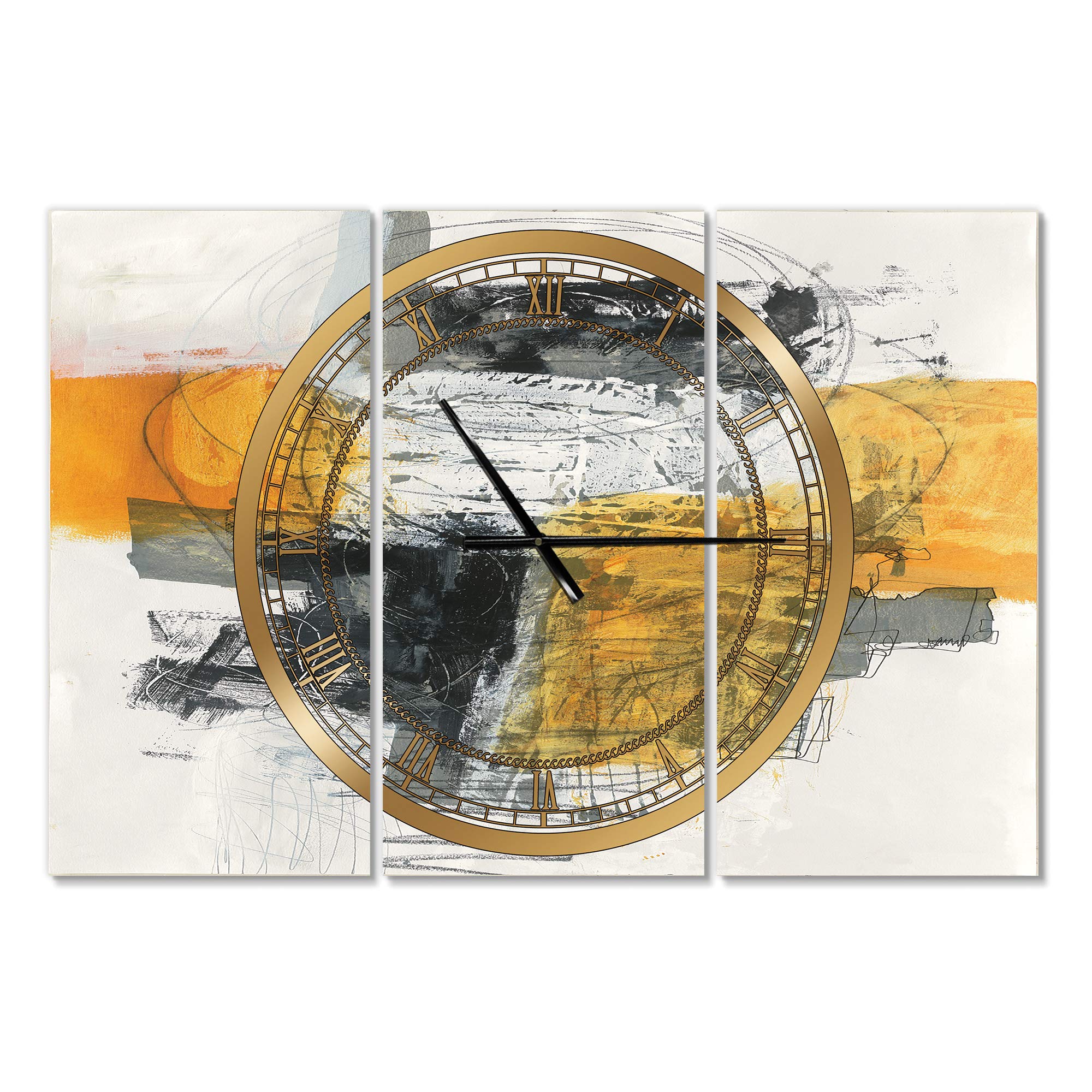 Designart Paris Jadore Fashion Circle Wall Clock - Stylish Round Metal Wall Art for Home, Living Room, Bedroom & Office Decor | Perfect Gift for Housewarming & Interior Design