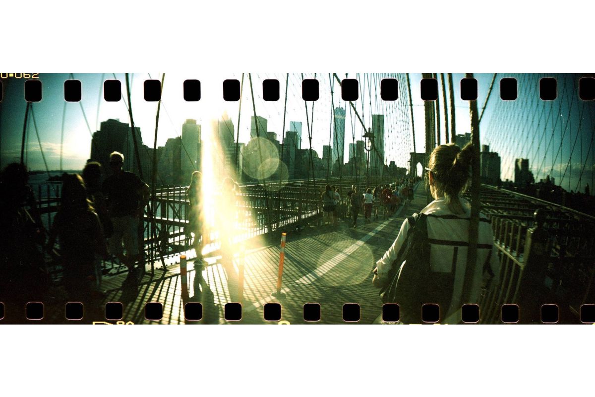 Lomography Sprocket Rocket 35mm Panoramic Film Camera - Baja Blue - Perfect for Travel, Street Photography & Creative Shots