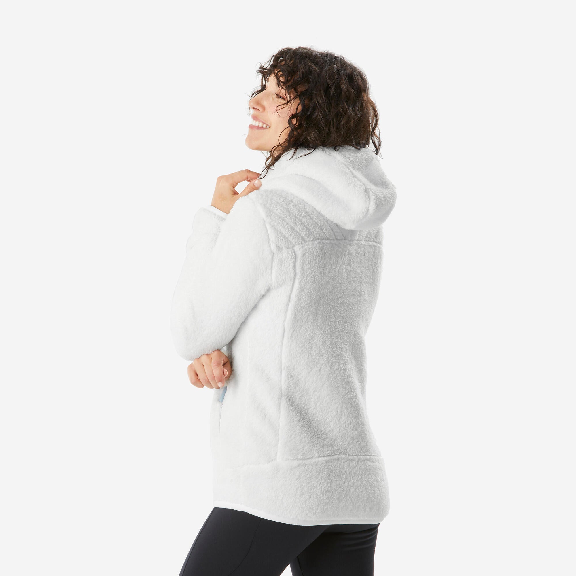 Quechua Women's SH500 U Warm Fleece Jacket - Lightweight Winter Coat for Hiking, Camping & Outdoor Activities