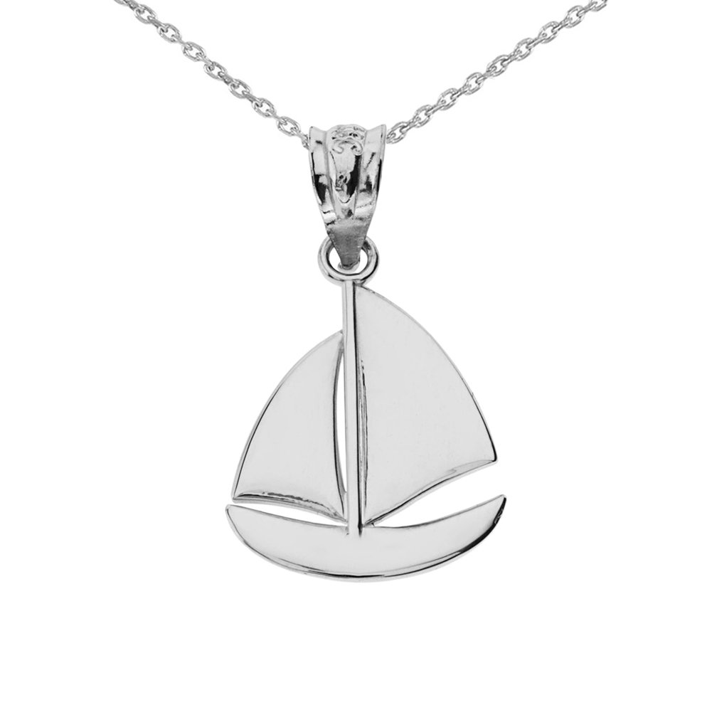 Fine Sterling Silver Nautical Sailboat Charm Pendant Necklace for Women - Elegant Jewelry Gift for Sailors, Boaters & Beach Lovers | Perfect for Cruises, Yachting & Summer Vacations