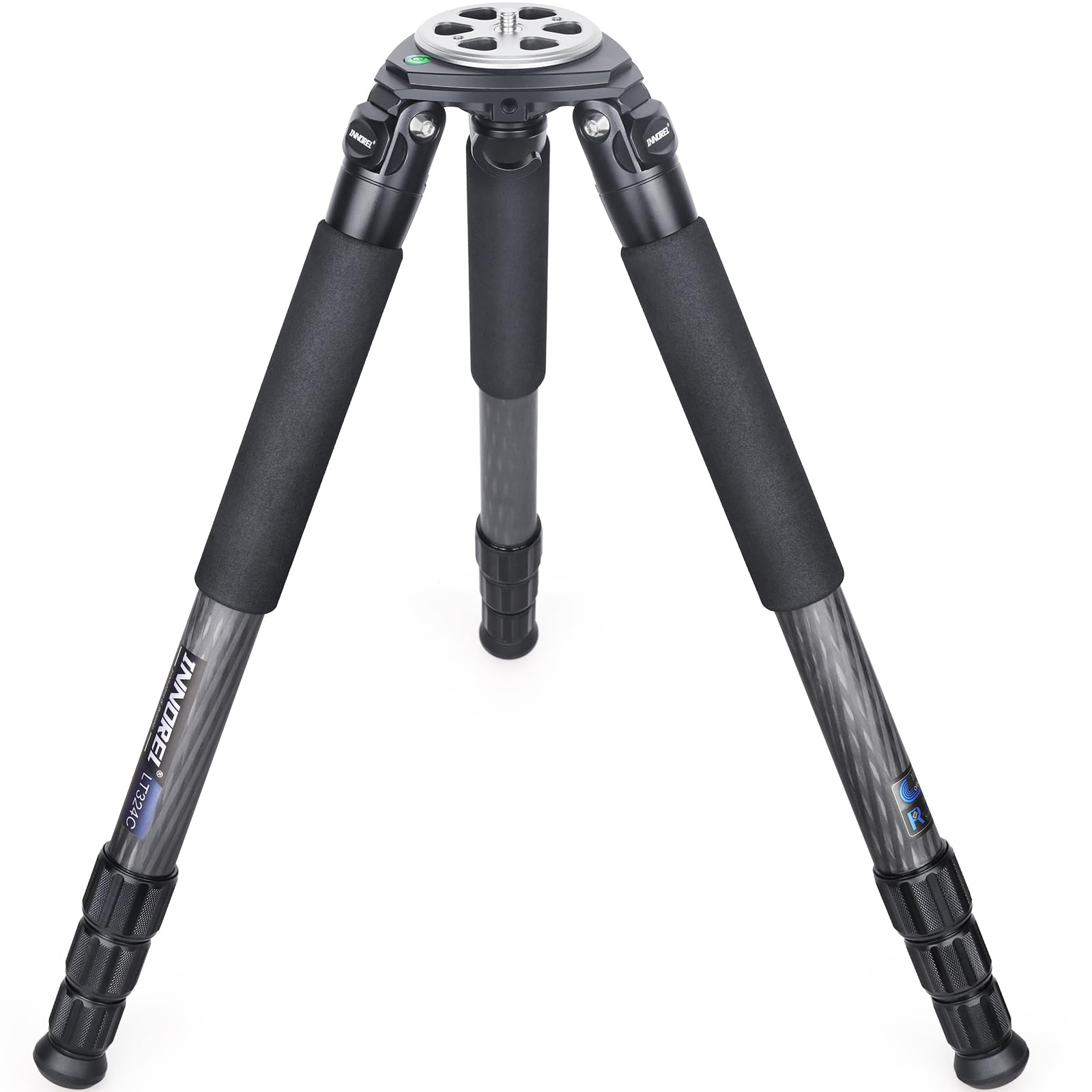 INNOREL LT324C Professional Carbon Fiber Tripod - Heavy Duty Portable Camera Stand for DSLR, Bird Photography, Max Load 66lbs/30kg, 57in/146cm Height - Perfect for Travel, Outdoor Shooting & Wildlife Photography (Black)