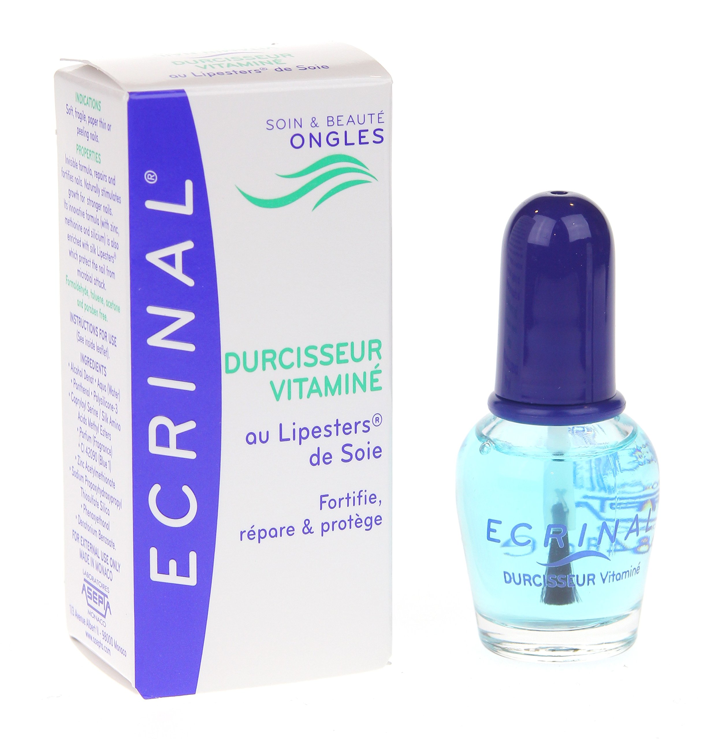 Ecrinal Nail Hardener with Vitamins - Strengthen & Repair Brittle Nails | Professional Nail Treatment for Stronger, Healthier Nails | Perfect for Manicures & Daily Nail Care