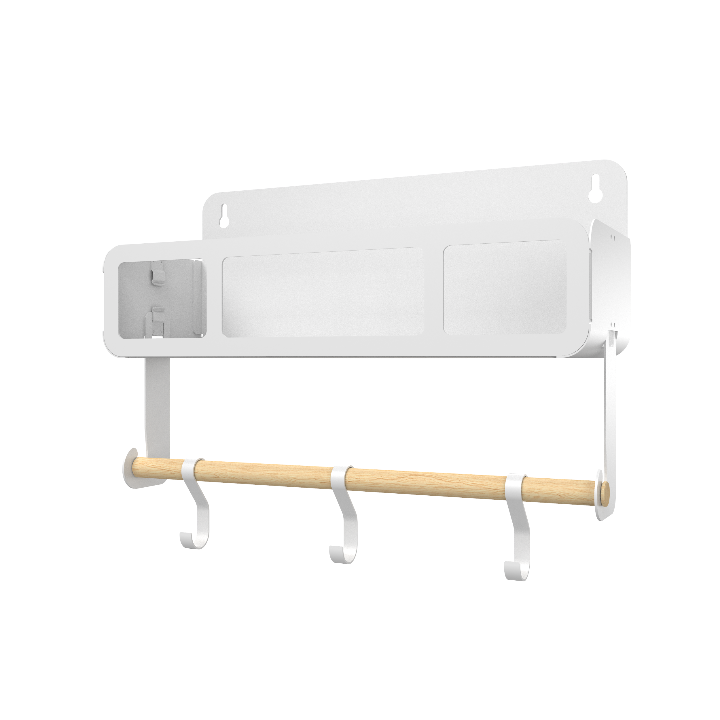 Heavy Duty Hanging & Magnetic Rack System with Brackets - Wall Mount Shelf Organizer for Kitchen, Garage, Bathroom Storage