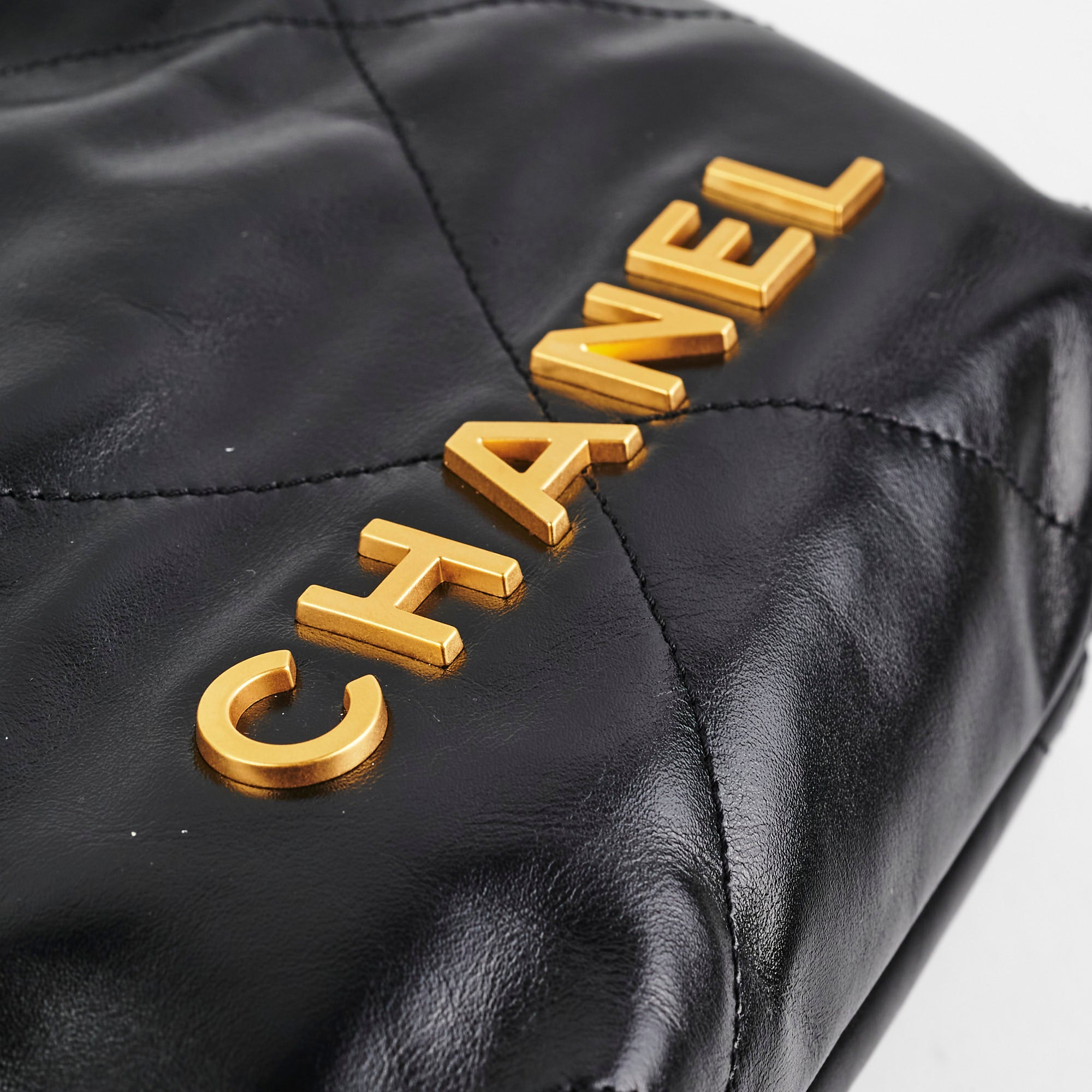 Chanel Mini 22 Bag Black Lambskin Leather Crossbody Purse for Women - Perfect for Date Night & Evening Events