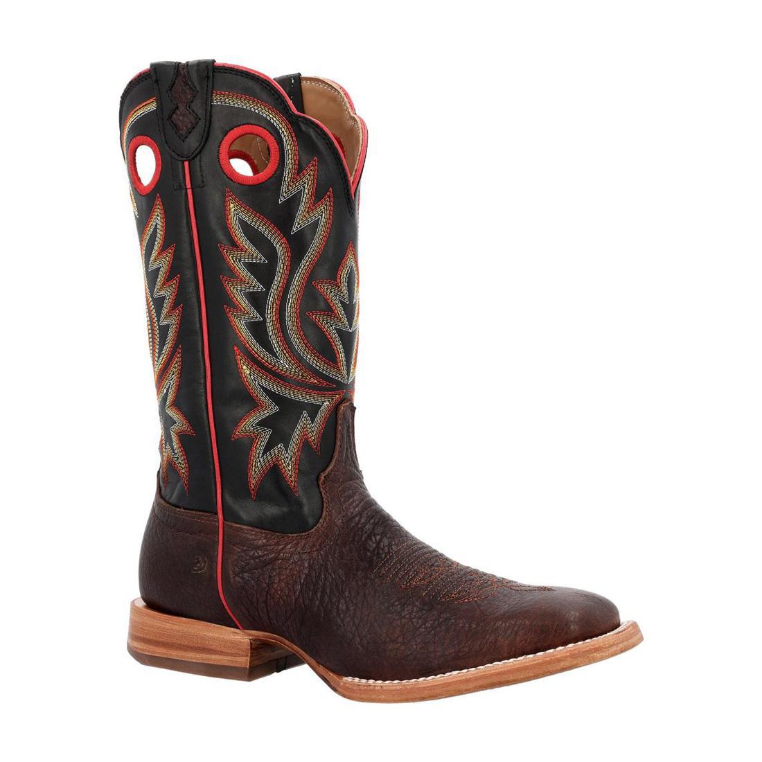 PRCA Collection Genuine Bullhide Western Boots for Men & Women - Chestnut & Brown Cowboy Boots - Durable & Comfortable for Rodeo, Ranch Work & Country Fashion