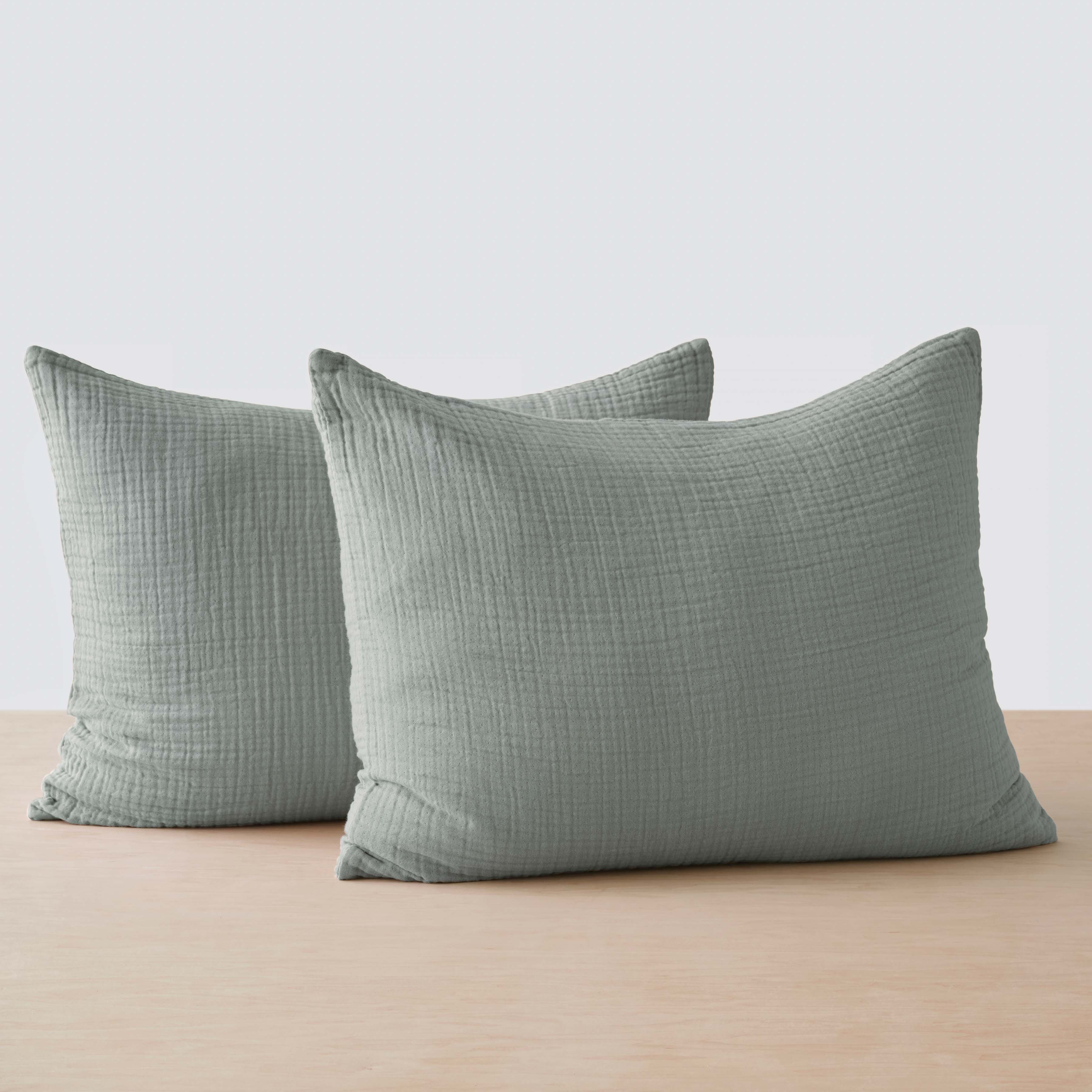 Organic Cotton Gauze Pillow Shams - Soft & Breathable Bedding for a Comfortable Sleep - Perfect for Home, Hotel, and Guest Room Decor