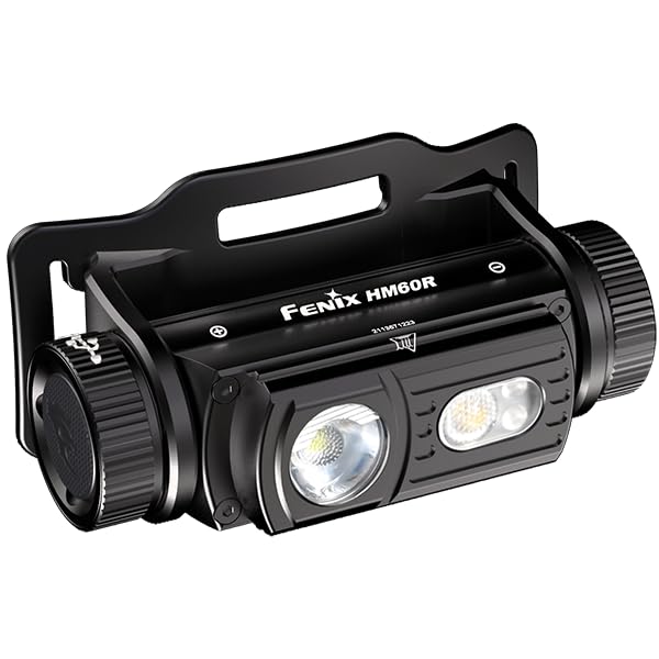 Fenix HM60R 1300 Lumen USB-C Rechargeable Headlamp with Flood Light & Red Light - Waterproof LED Headlight for Camping, Hiking, Running & Outdoor Adventures - Includes LumenTac Organizer