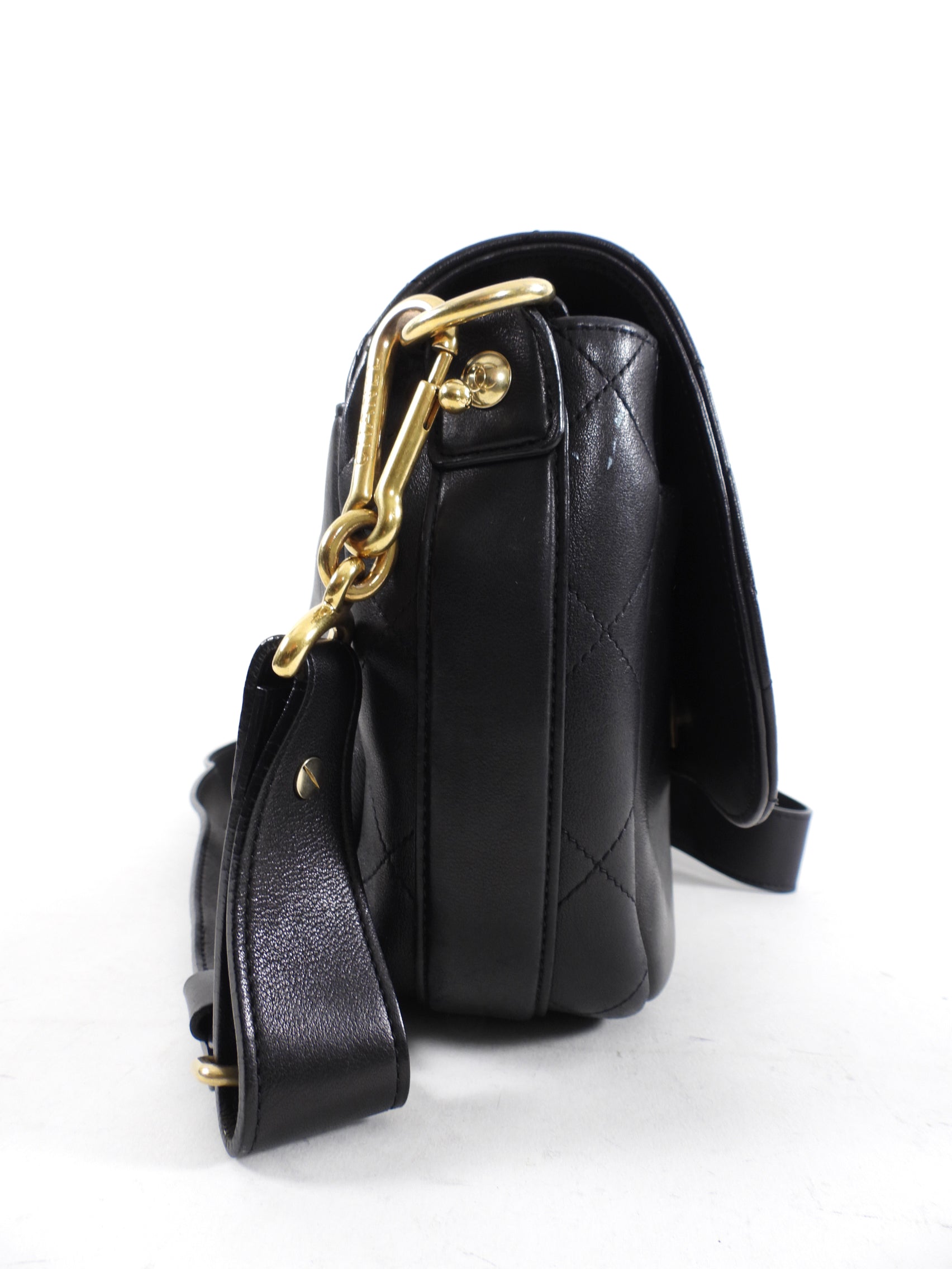 Chanel Black Quilted Leather Paris in Rome Messenger Bag for Women - Luxury Crossbody Purse for Travel, Work & Evening Out