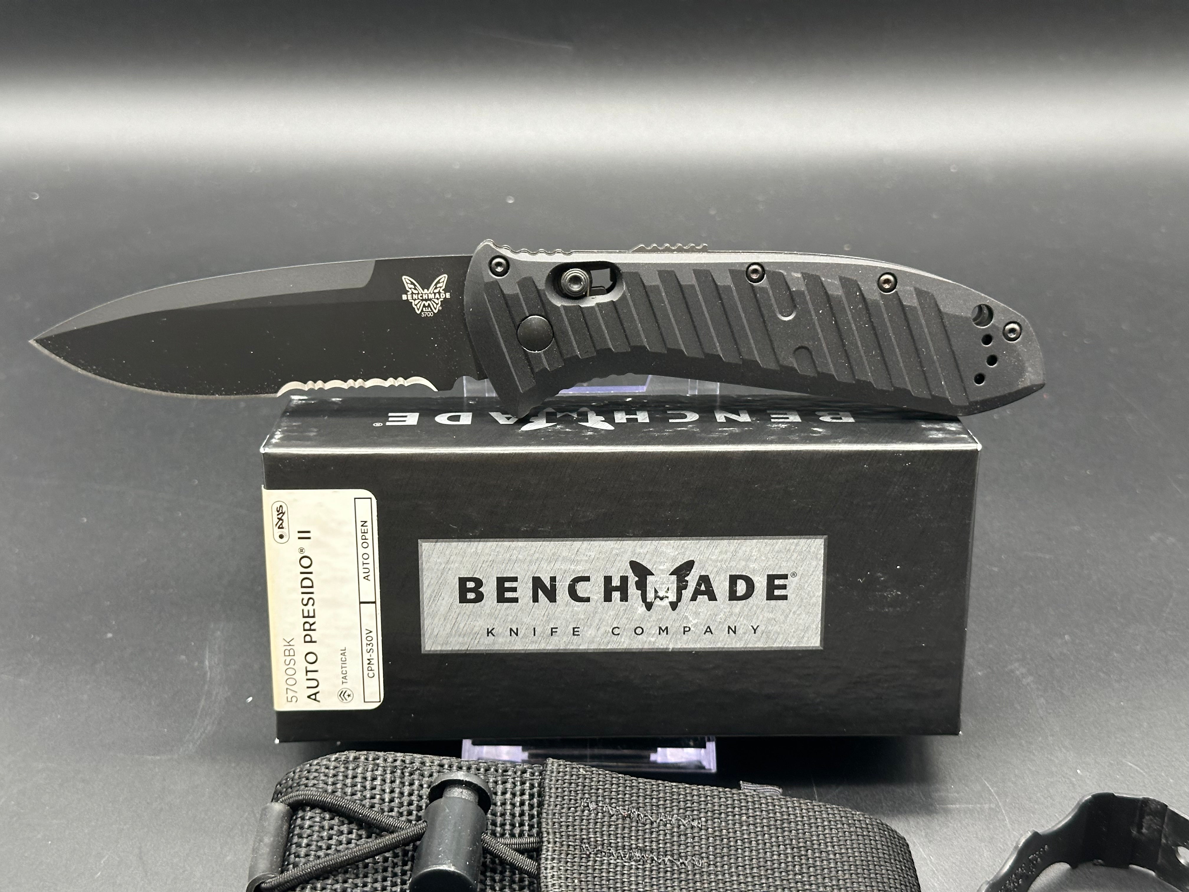 Benchmade 5700SBK Auto Presidio II Automatic Knife - 3.7