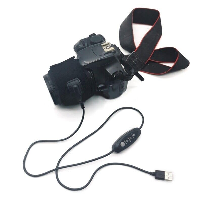 USB Dew Heater Strip for Camera Lens & Telescopes - 3-Level Temperature Control, Electric Defogging Heating Belt with USB Power - Perfect for Astrophotography, Outdoor Photography & Cold Weather Shooting