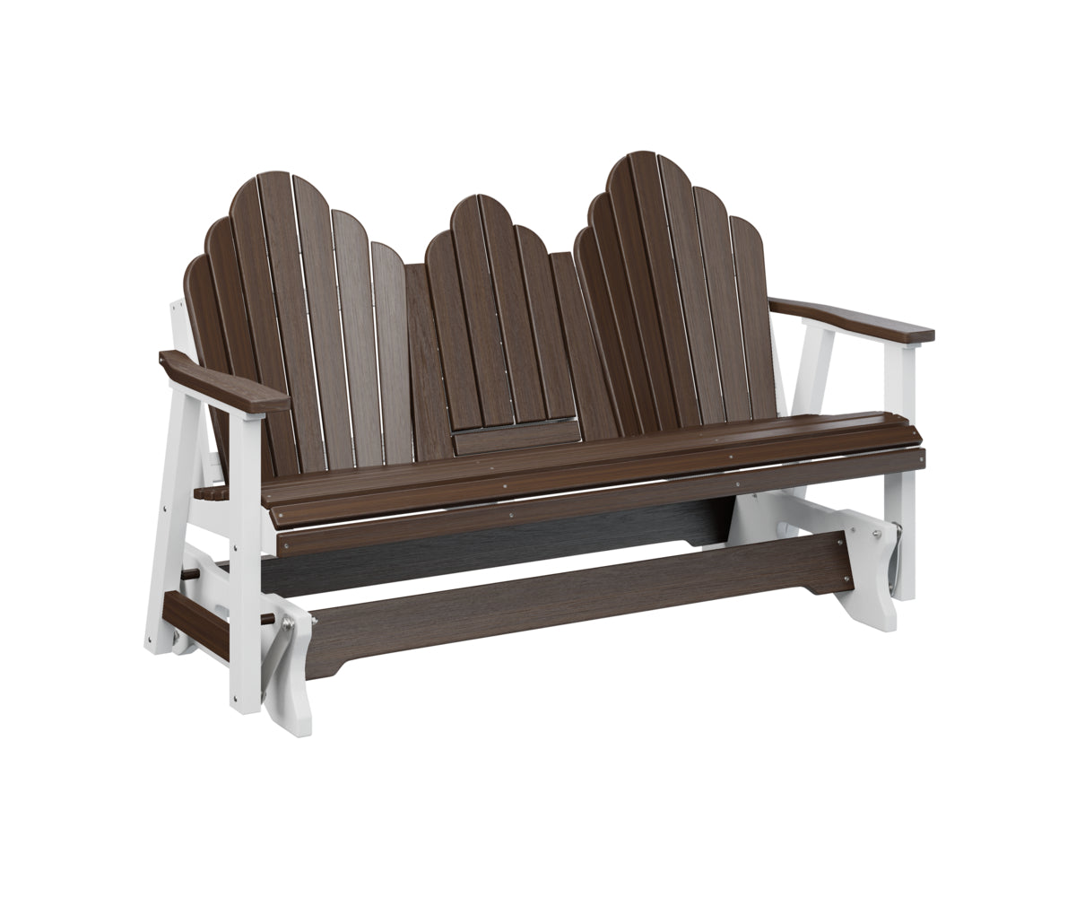 Berlin Gardens Cozi Back 3-Seat Porch Swing Glider with Cup Holder Console - Perfect for Outdoor Patio, Deck, Garden Relaxation