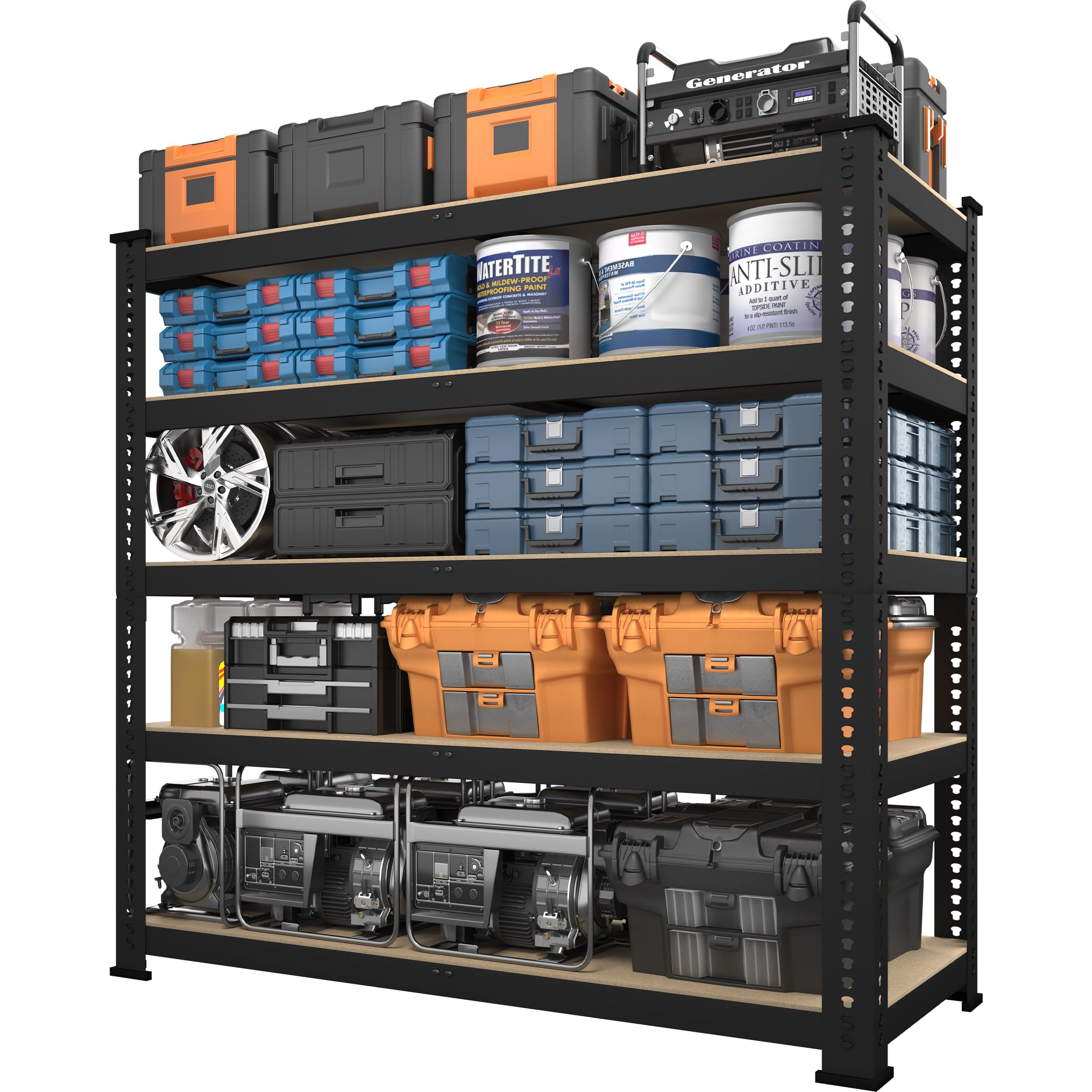Heavy Duty 5-Tier Adjustable Metal Storage Shelves 40
