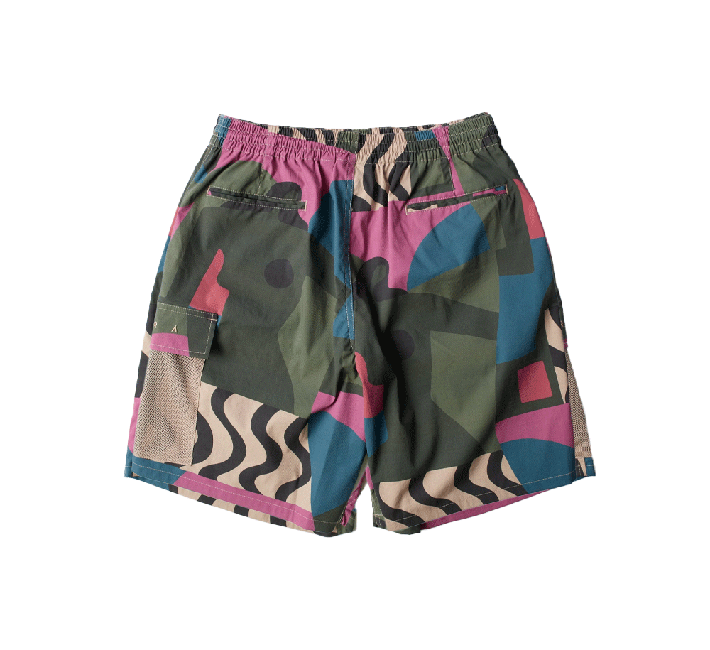 Distorted Camo Shorts for Men - Trendy Camouflage Cargo Shorts with Pockets - Perfect for Outdoor Adventures, Hiking, and Streetwear Fashion