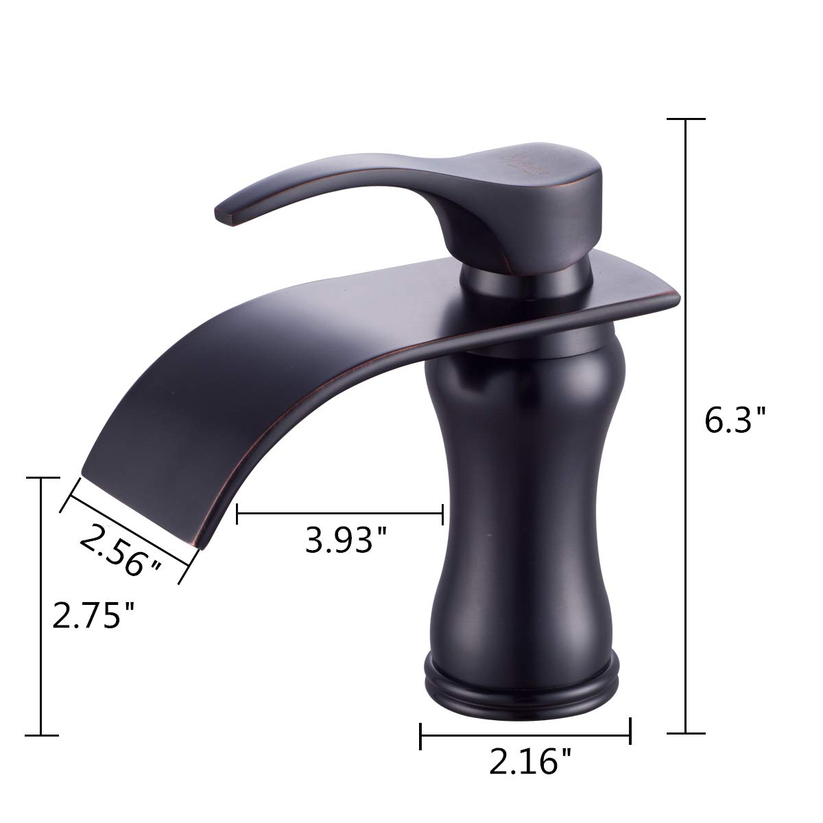 Waterfall Bathroom Sink Faucet - Single Handle Vessel Sink Mixer Tap with Pop-Up Drain in Oil Rubbed Bronze | Perfect for Modern Bathroom Vanities & Spa-Like Washbasins