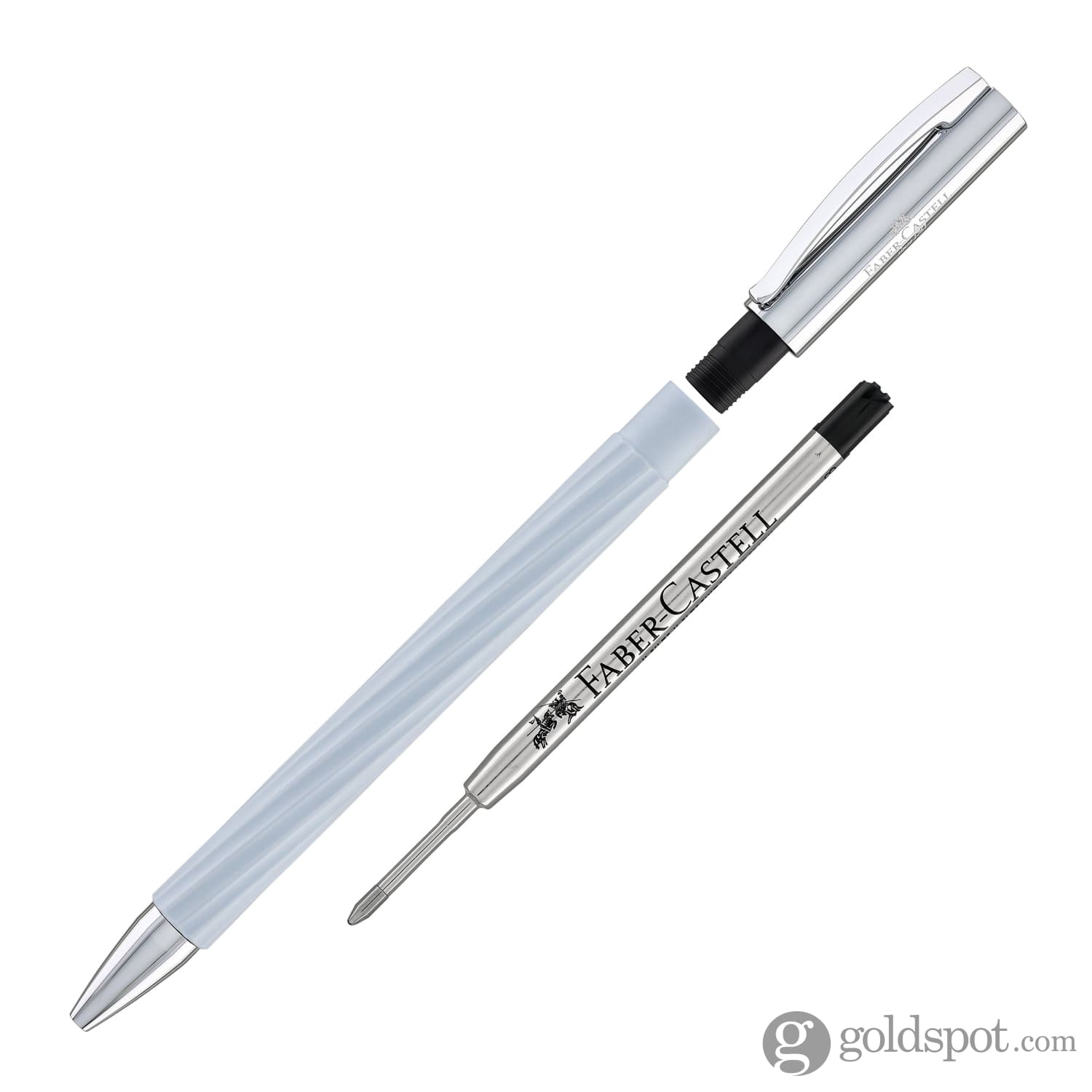 Faber-Castell Ambition Ballpoint Pen - Italic Ice Blue Limited Edition for Writing, Collecting & Gifting | Premium Office & Luxury Pen for Professionals