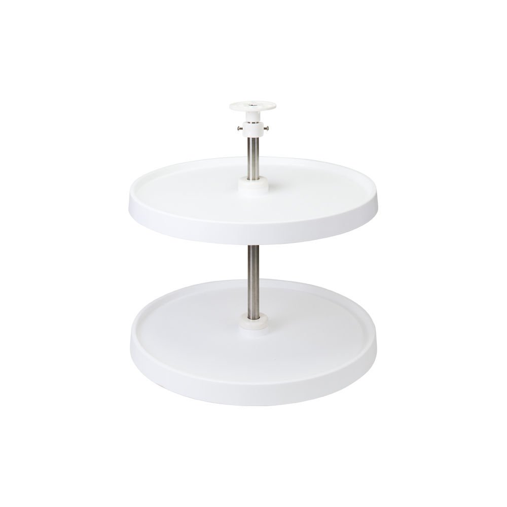 Hardware Resources 12-Inch Round Plastic Lazy Susan Turntable Set - 360° Rotating Organizer for Kitchen, Dining Table, Spice Rack & Pantry Storage