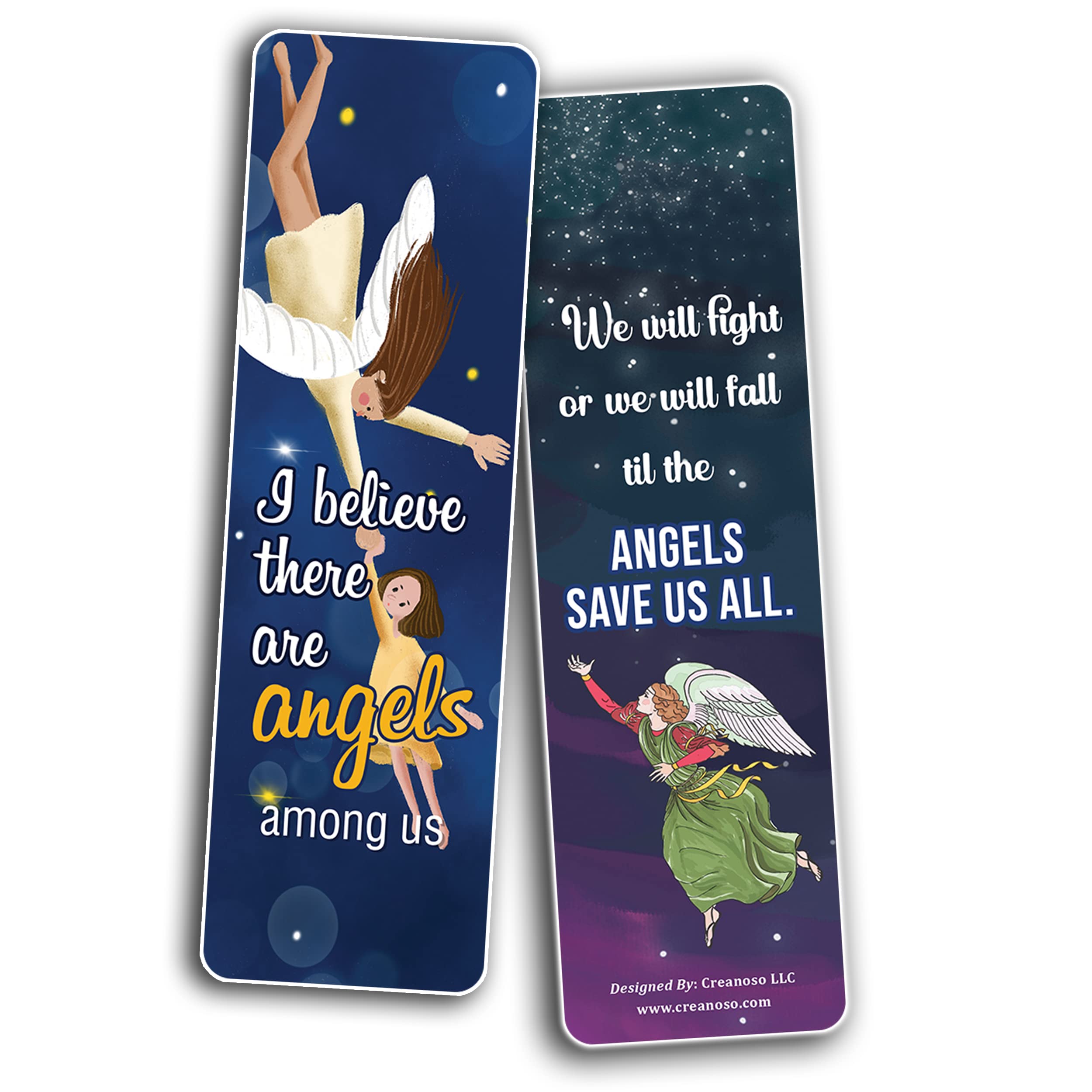 Inspirational Angel Quotes Bookmarks (12-Pack) – Motivational Bookmark Cards for Adults & Teens – Perfect Gift for Readers & Book Lovers – Great for Bible Study, Journaling & Daily Encouragement
